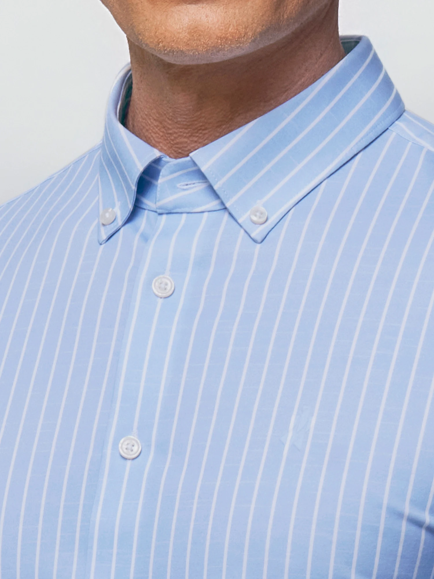 Cloud Creek Blue Stripe Stretch Shirt