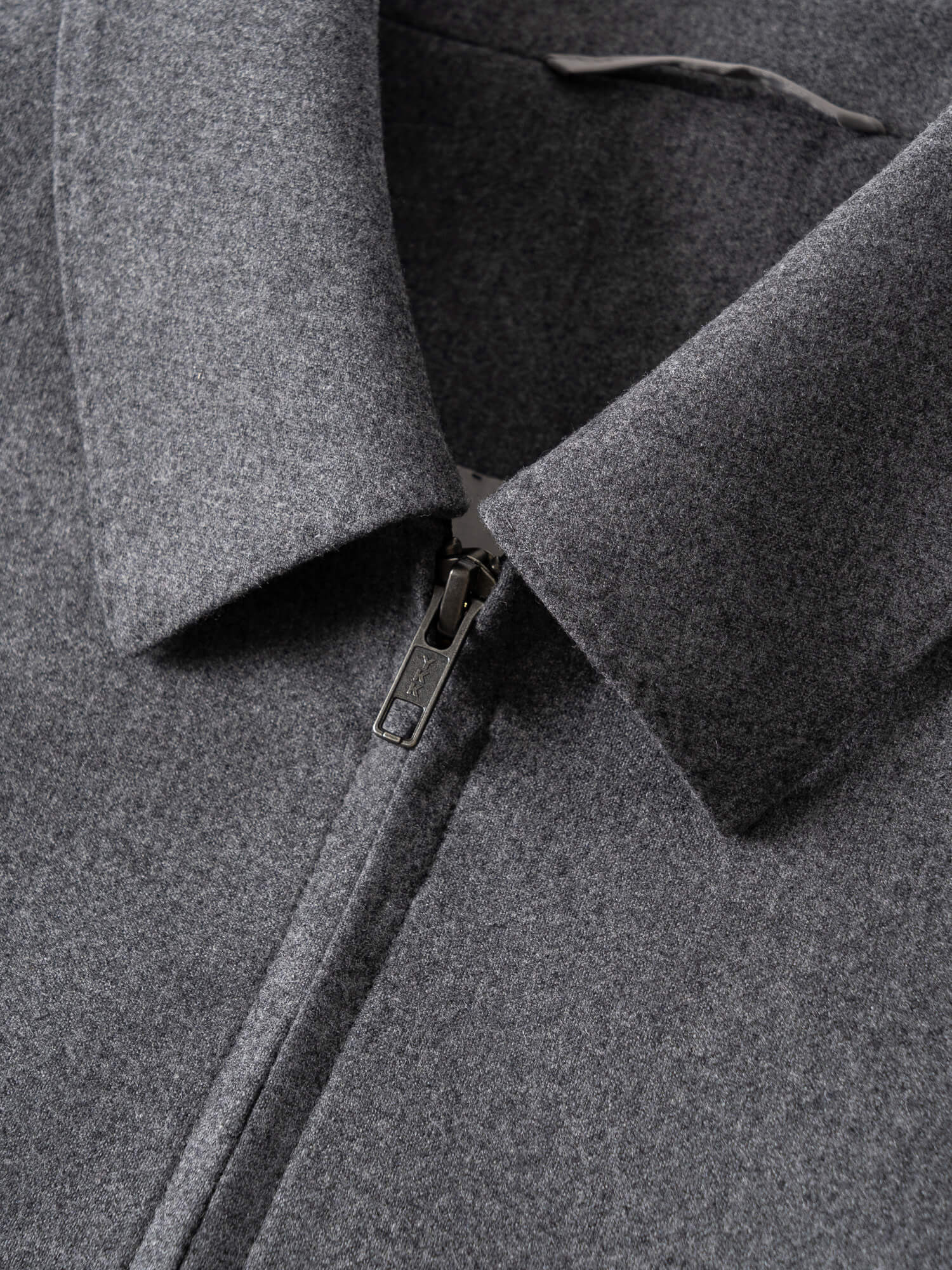 Lustrous Grey Wool Jacket
