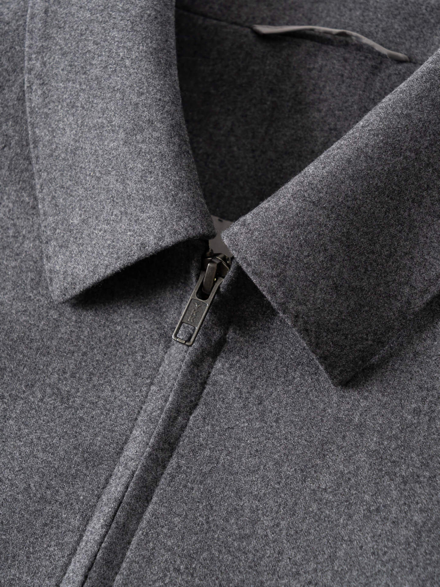 Lustrous Grey Wool Jacket