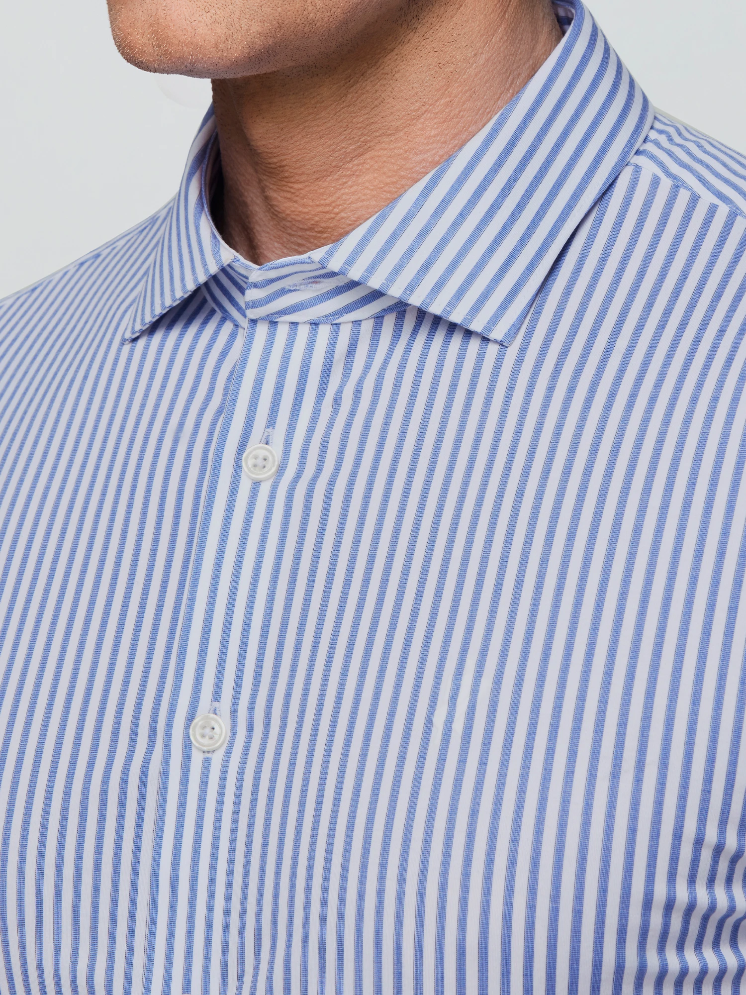 Pamir Blue Stripe Stretch Shirt