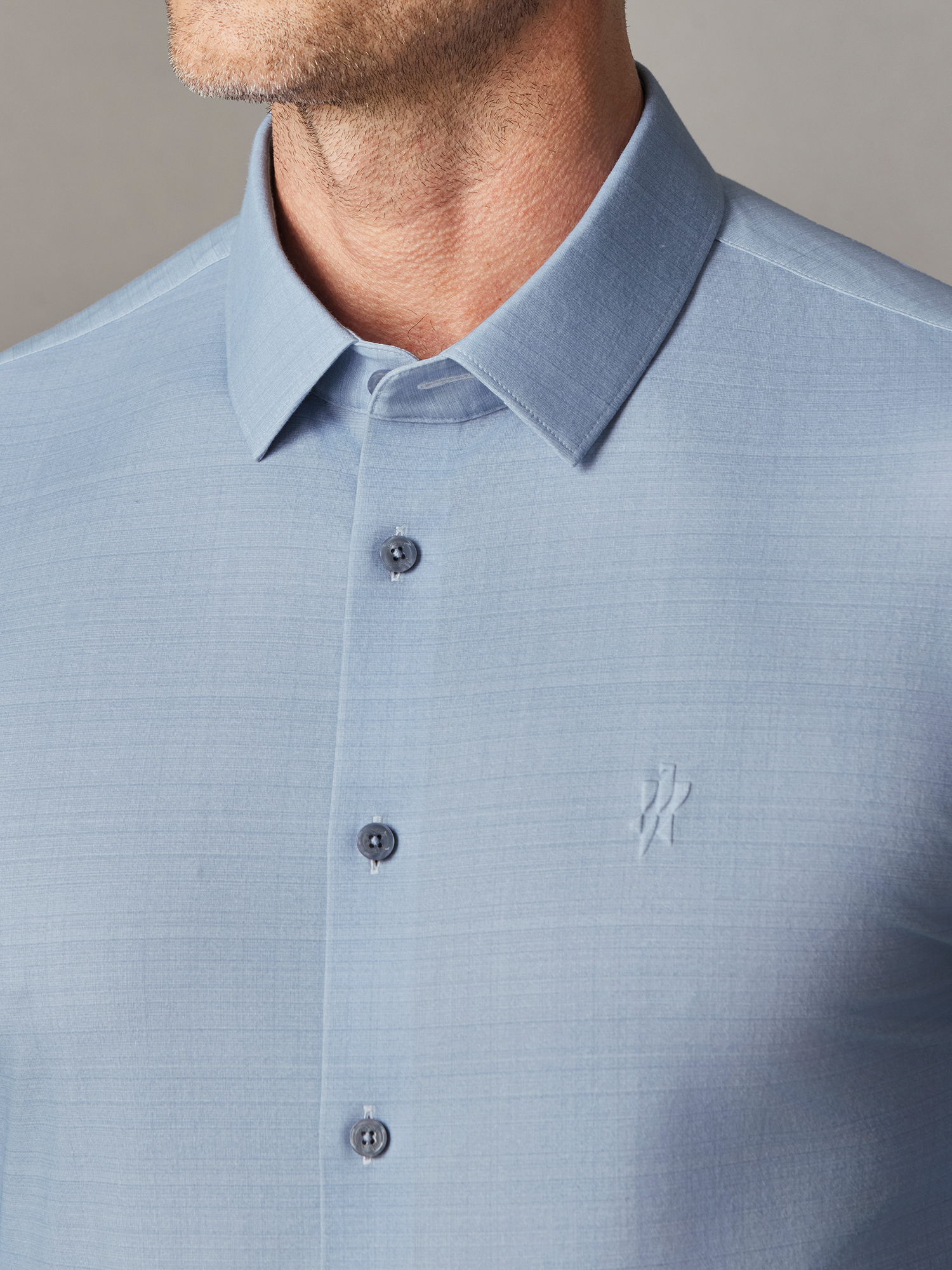 Sky Drift Pima Cotton High-Stretch Mulberry Silk Dress Shirt-Own Dream Shirts-Dress Shirts for Men