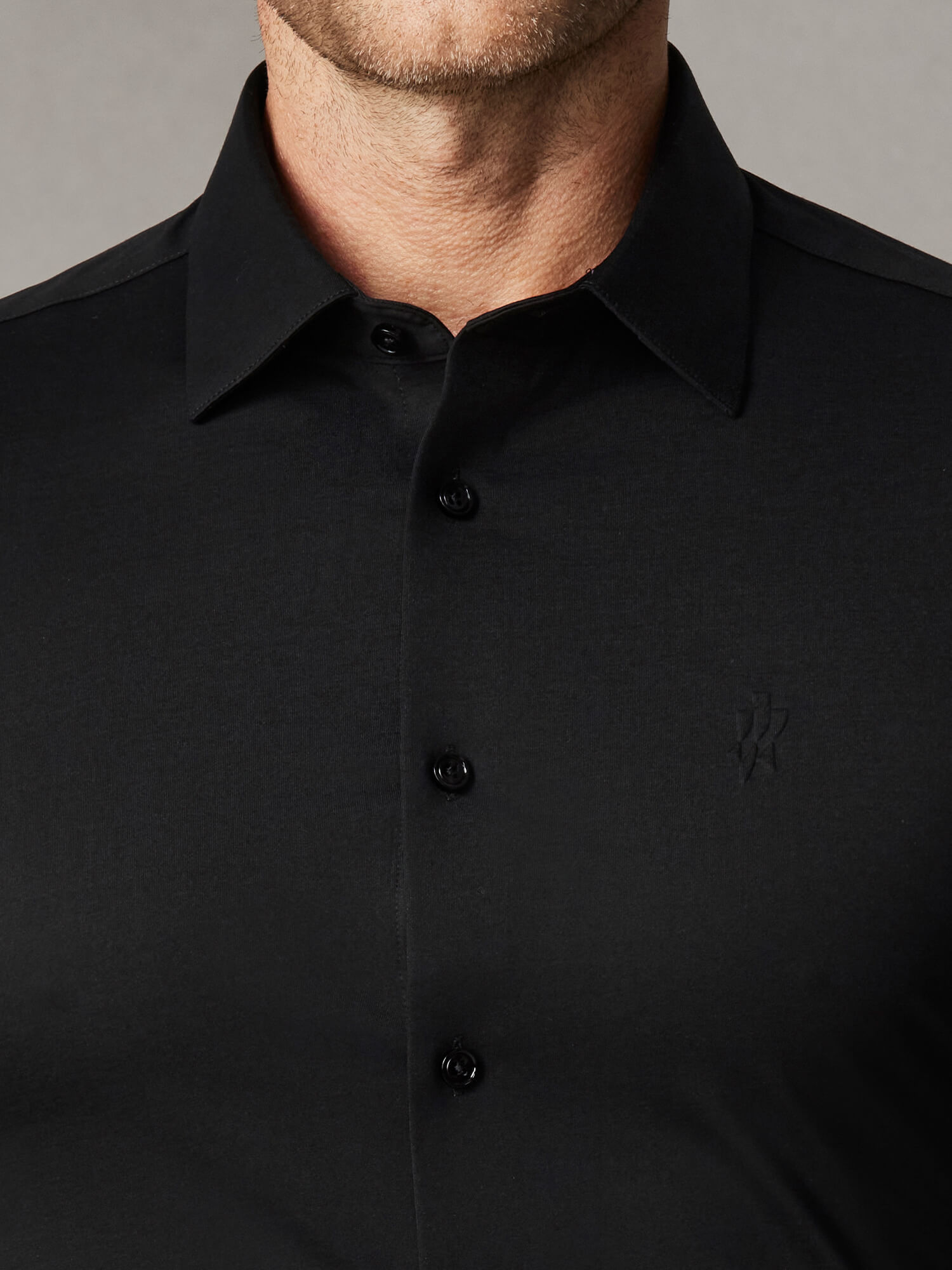 Non-Iron Stretch Black Shirt