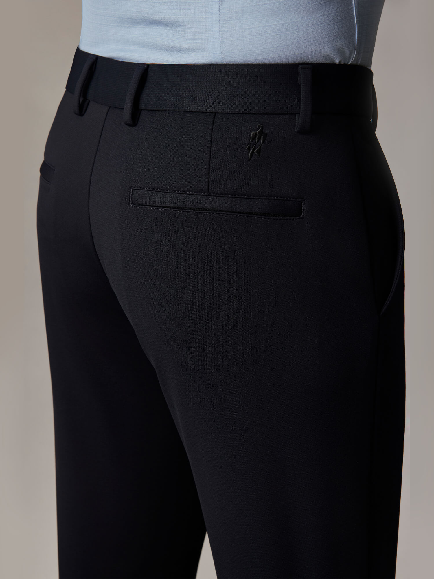 Midnight Navy Check Stretch Pants-Own Dream Shirts-Dress Shirts for Men