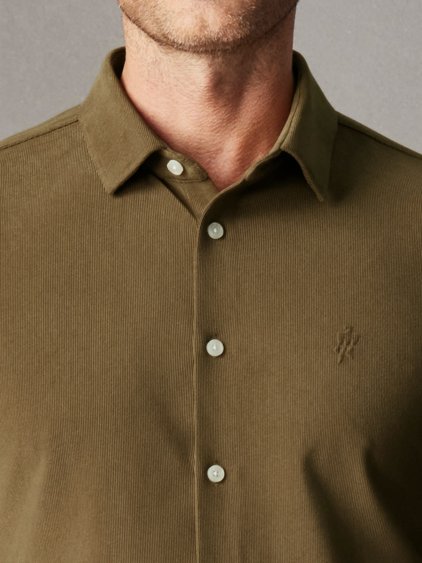 Sunrise Warm Coffee Corduroy Stretch Shirt-Own Dream Shirts-Dress Shirts for Men