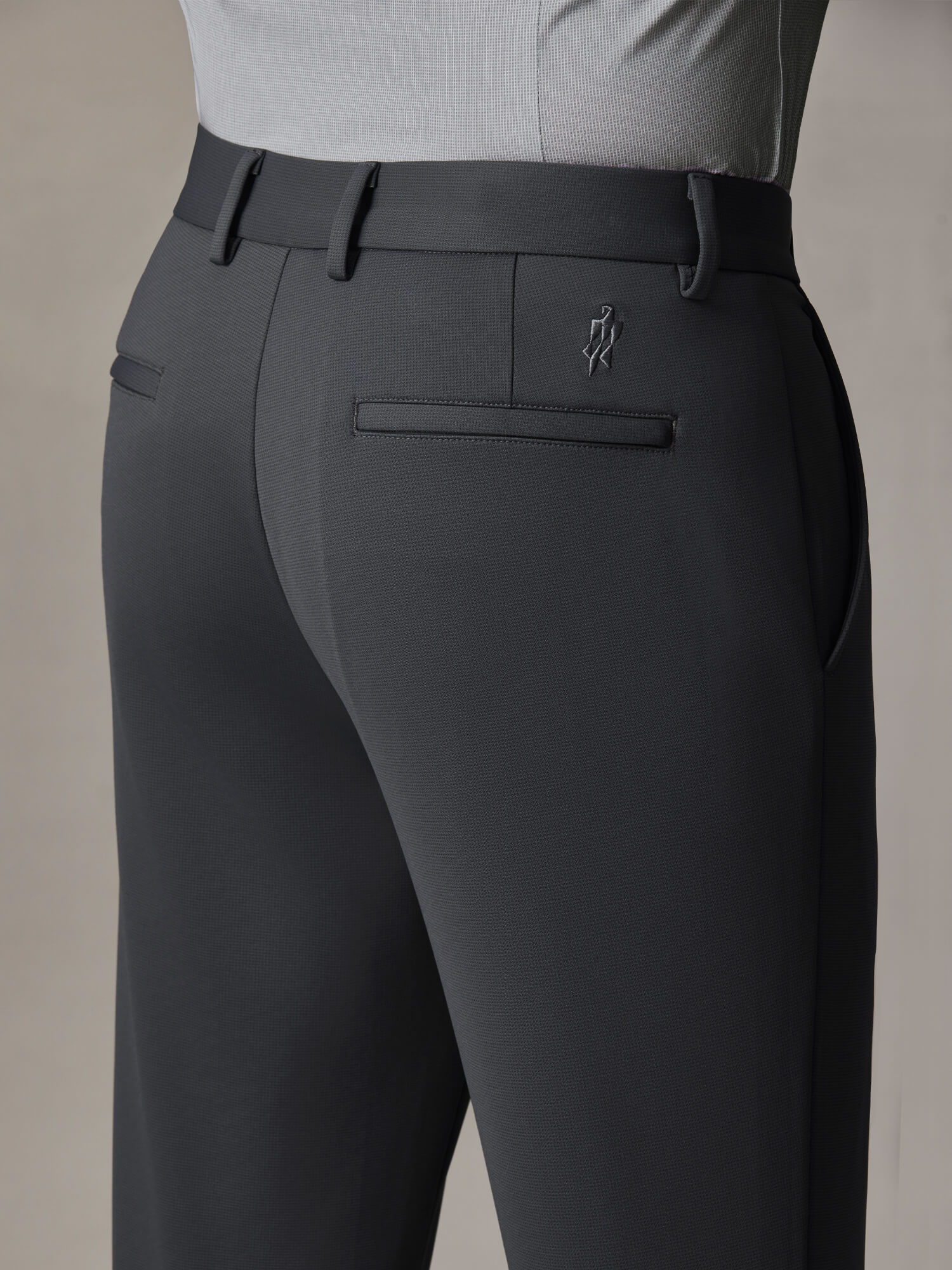 Starship Gray Check Stretch Pants-Own Dream Shirts-Dress Shirts for Men