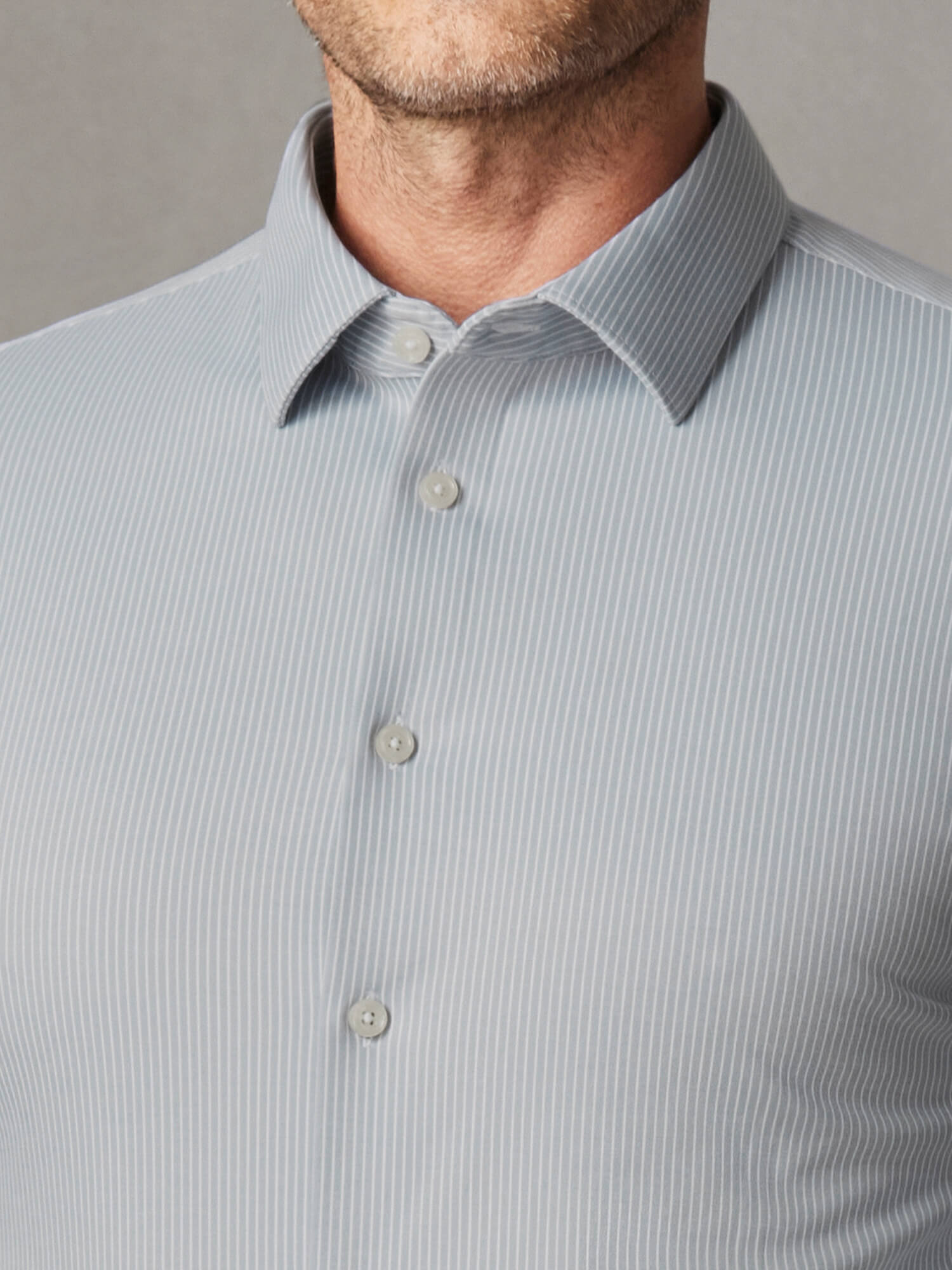 Stellar Gray Stripe Stretch Shirt