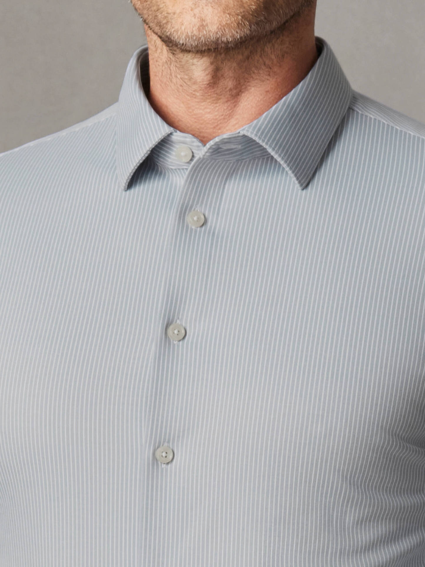Stellar Gray Stripe Stretch Shirt