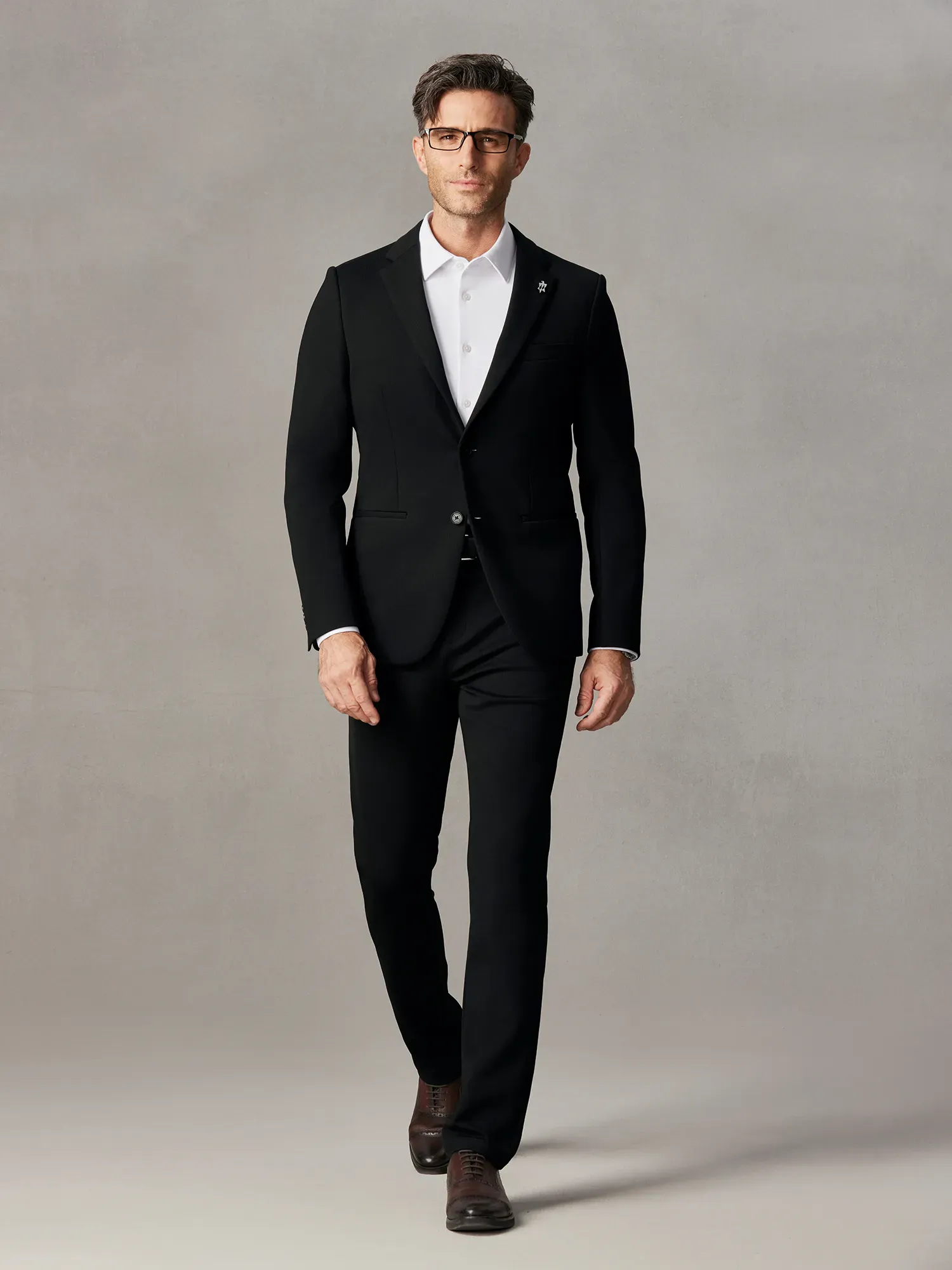 Falcon Black Shadow Plaid Stretch Blazer