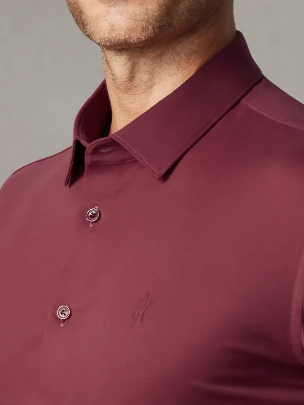 Deep Sangria Red Stretch Shirt