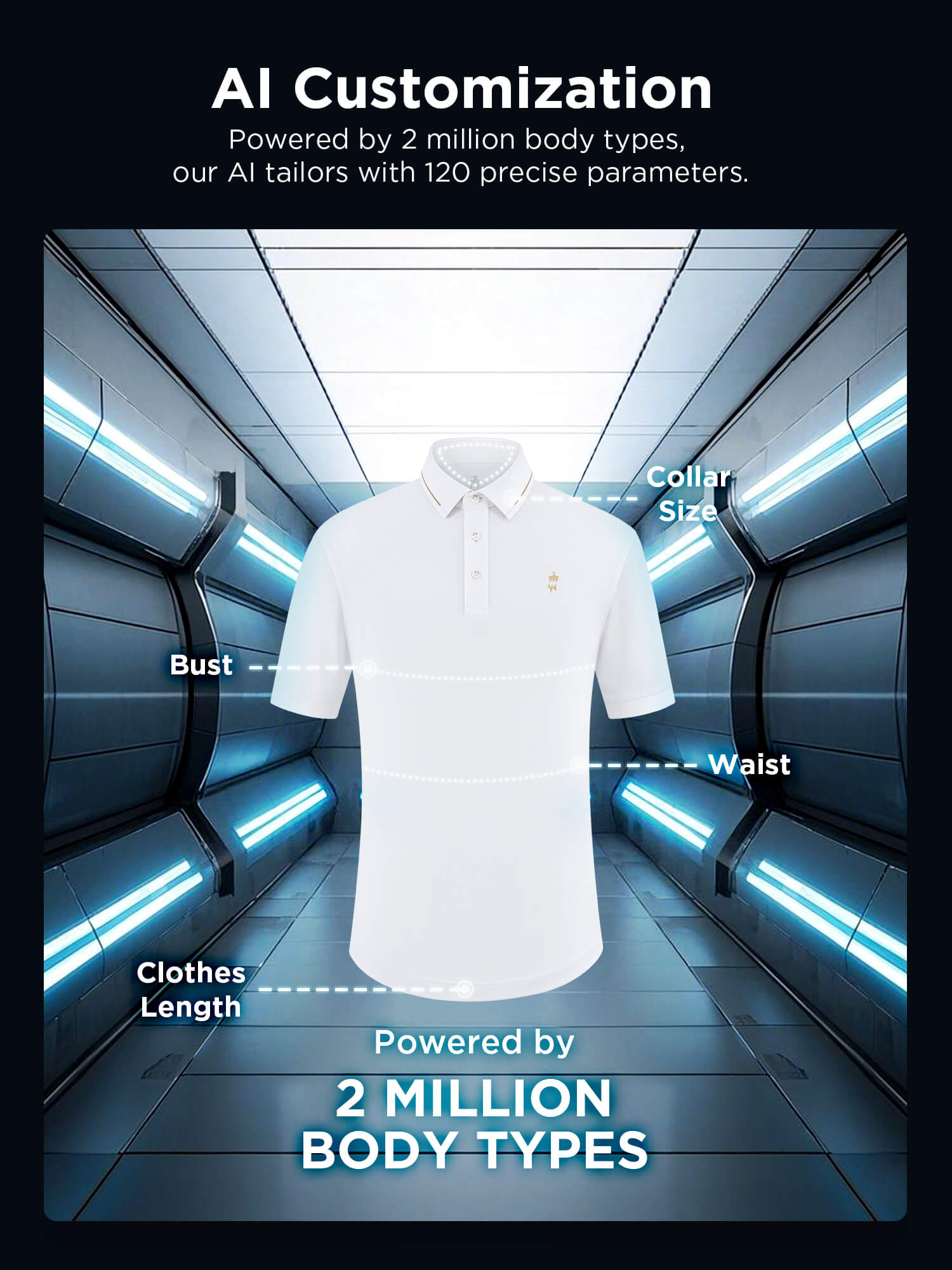 Ivory White High-Stretch Gold Collar Polo-Own Dream Shirts-Dress Shirts for Men