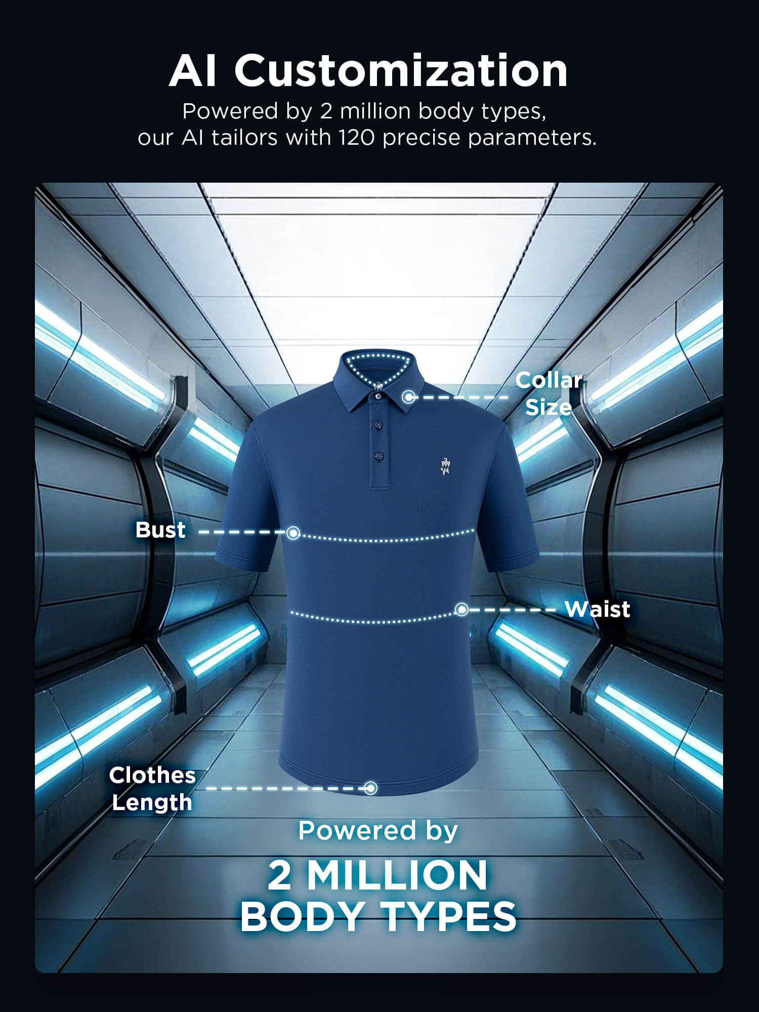 Cobalt Blue High-Stretch Polo-Own Dream Shirts-Dress Shirts for Men