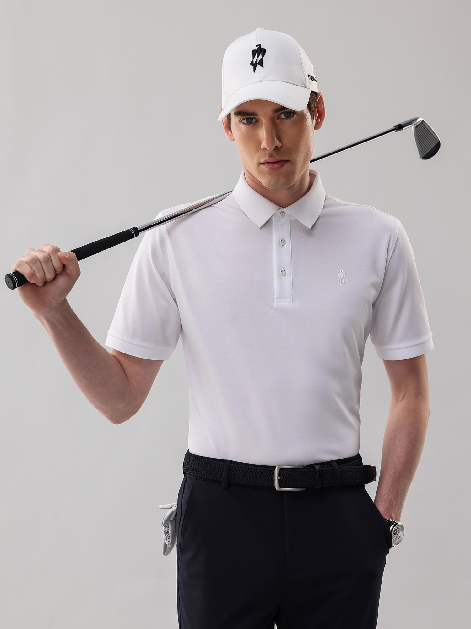 Ivory White High-Stretch Polo