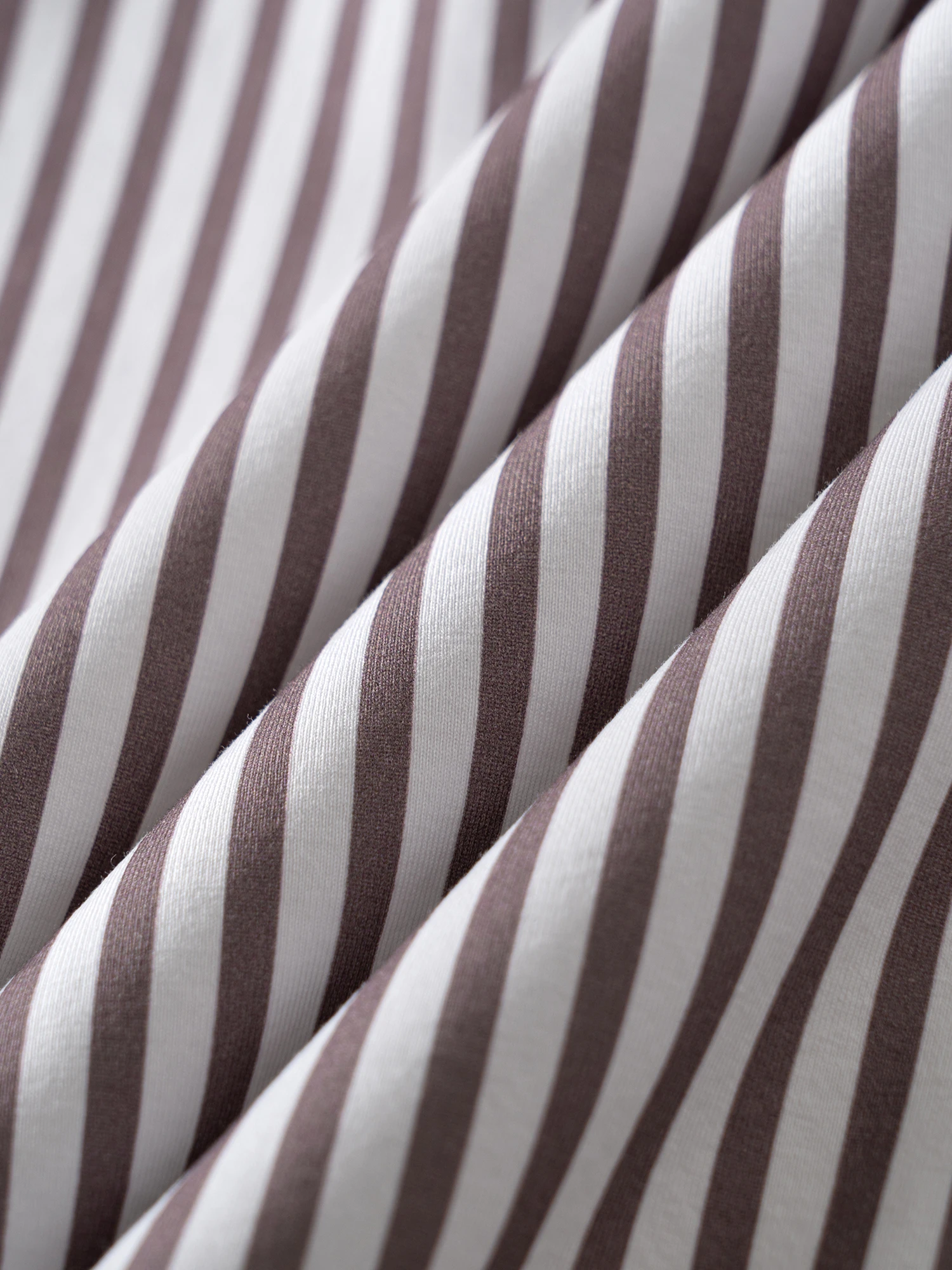 Warm Mocha Stripe Stretch Shirt