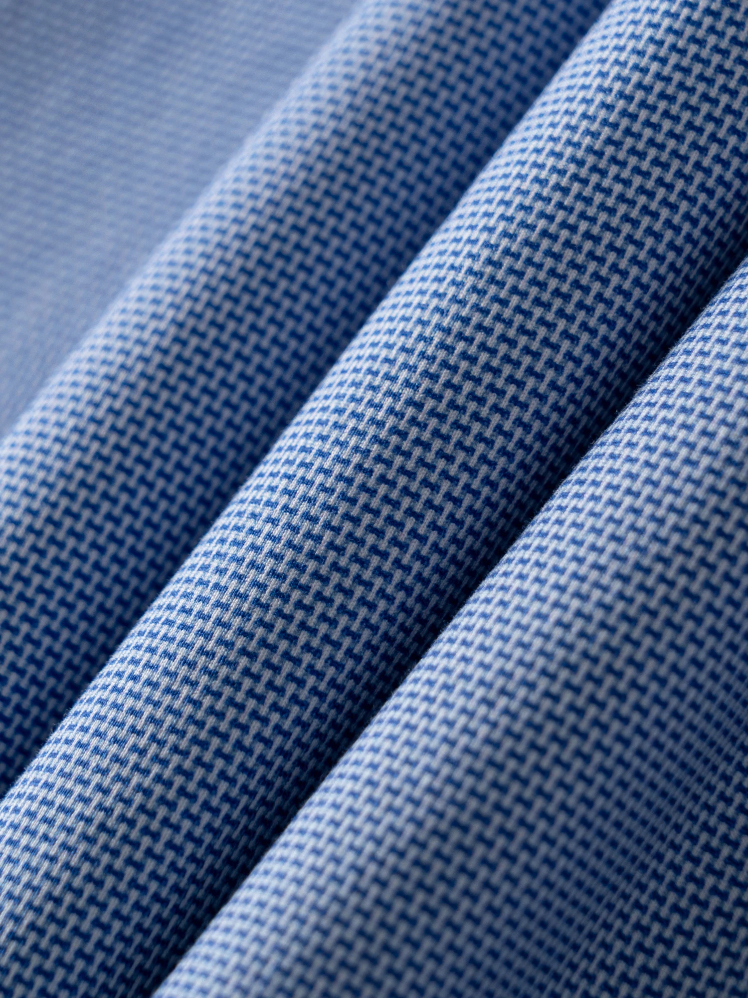 Ocean Blue Check Stretch Shirt