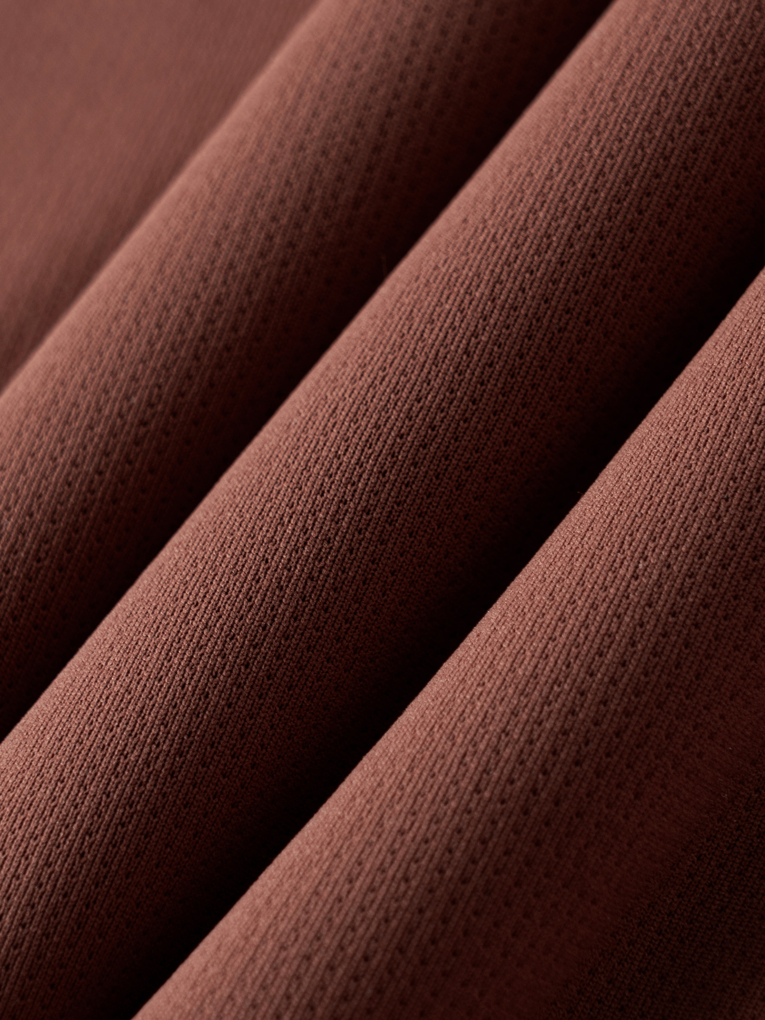 Oak Brown Long-Sleeve Stretch Polo