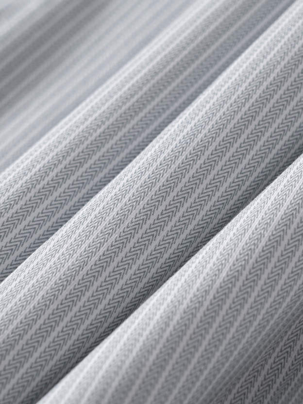 Mist Gray Stripe Pima Cotton High-Stretch Dress Shirt-Own Dream Shirts-Dress Shirts for Men