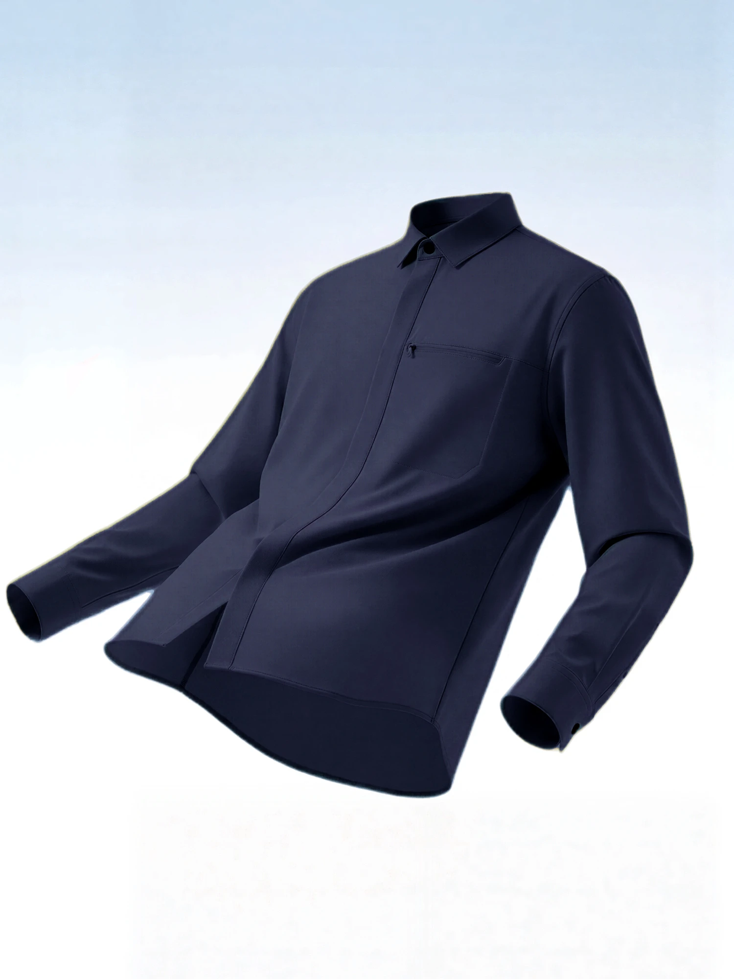 Skyline Navy Travel Stretch Shirt