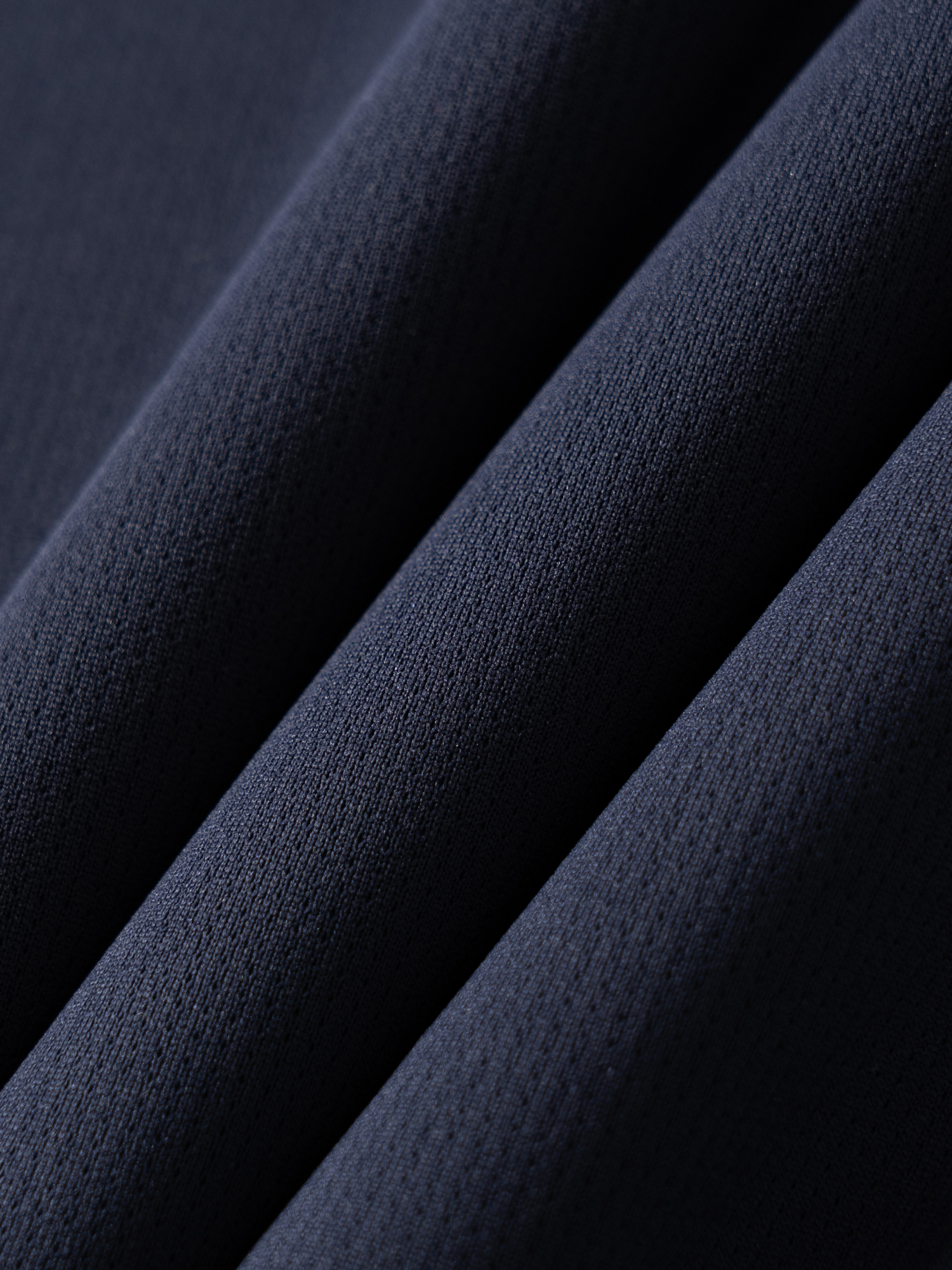 Deep Navy Long-Sleeve Stretch Polo