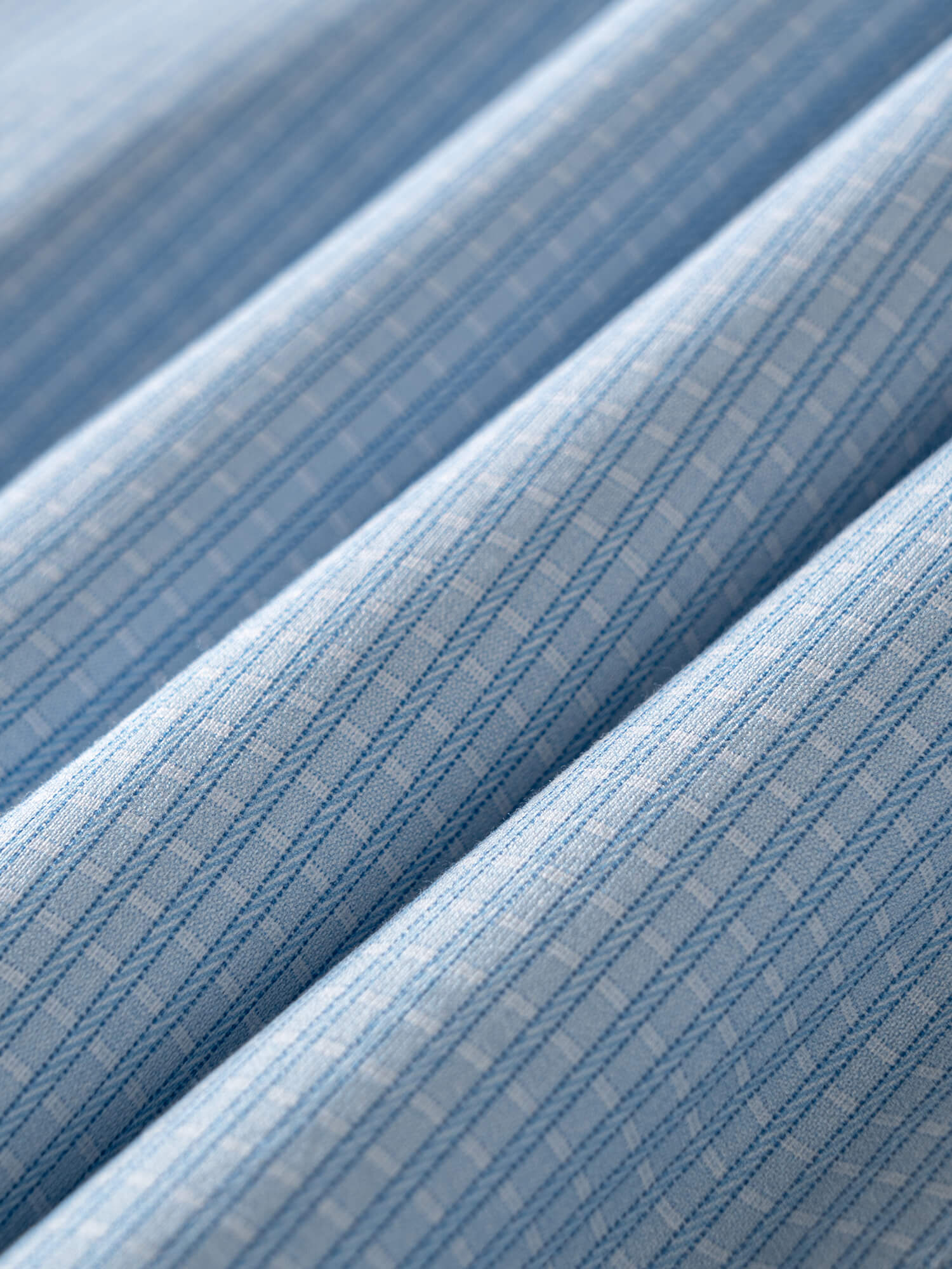 Aqua Sheen Slub Check Pima Cotton High-Stretch Dress Shirt-Own Dream Shirts-Dress Shirts for Men