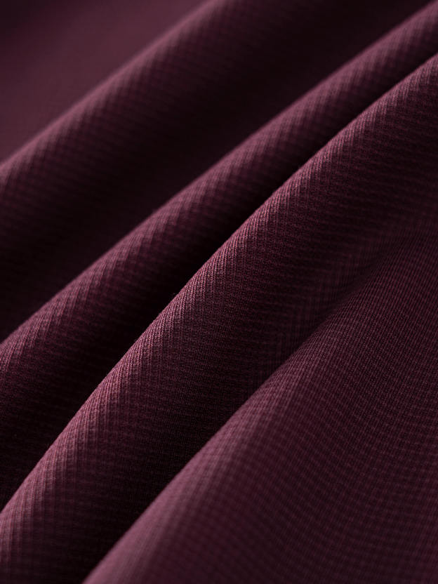 Burgundy Wool Check High-Stretch Shirt-Own Dream Shirts-Dress Shirts for Men