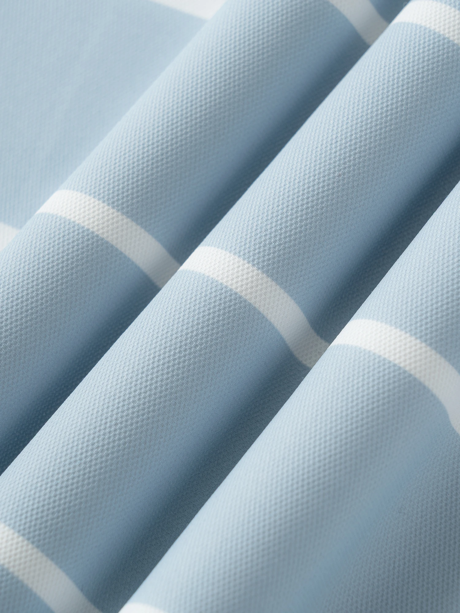 Clear Sky Blue Stripe Stretch Polo
