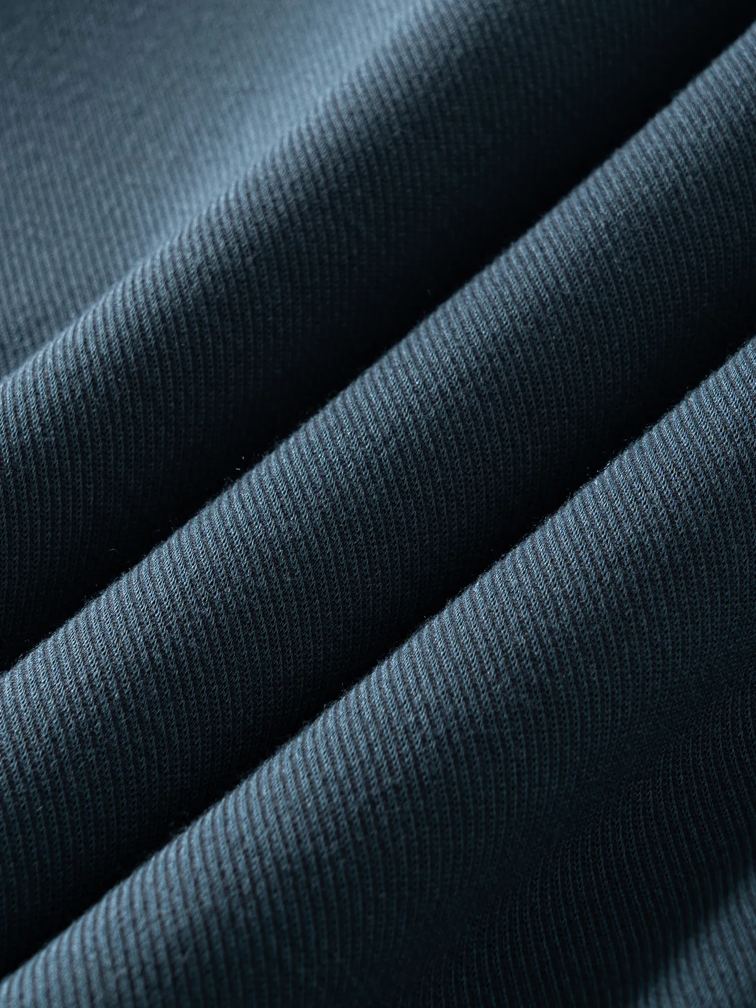 Deep Ocean Blue Wool-Silk Stretch Shirt