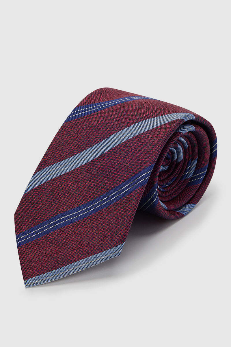 Red Striped Silk Necktie-OWN DREAM Shirts