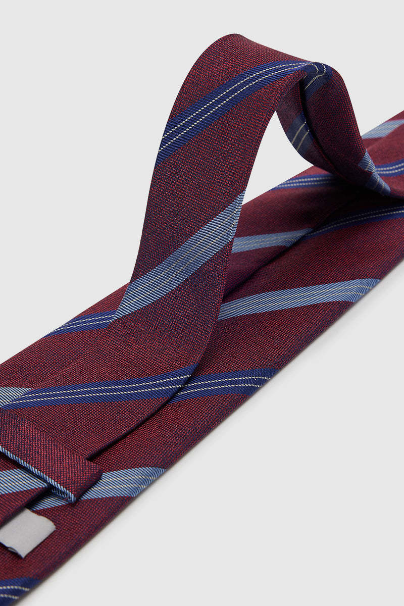Red Striped Silk Necktie-OWN DREAM Shirts