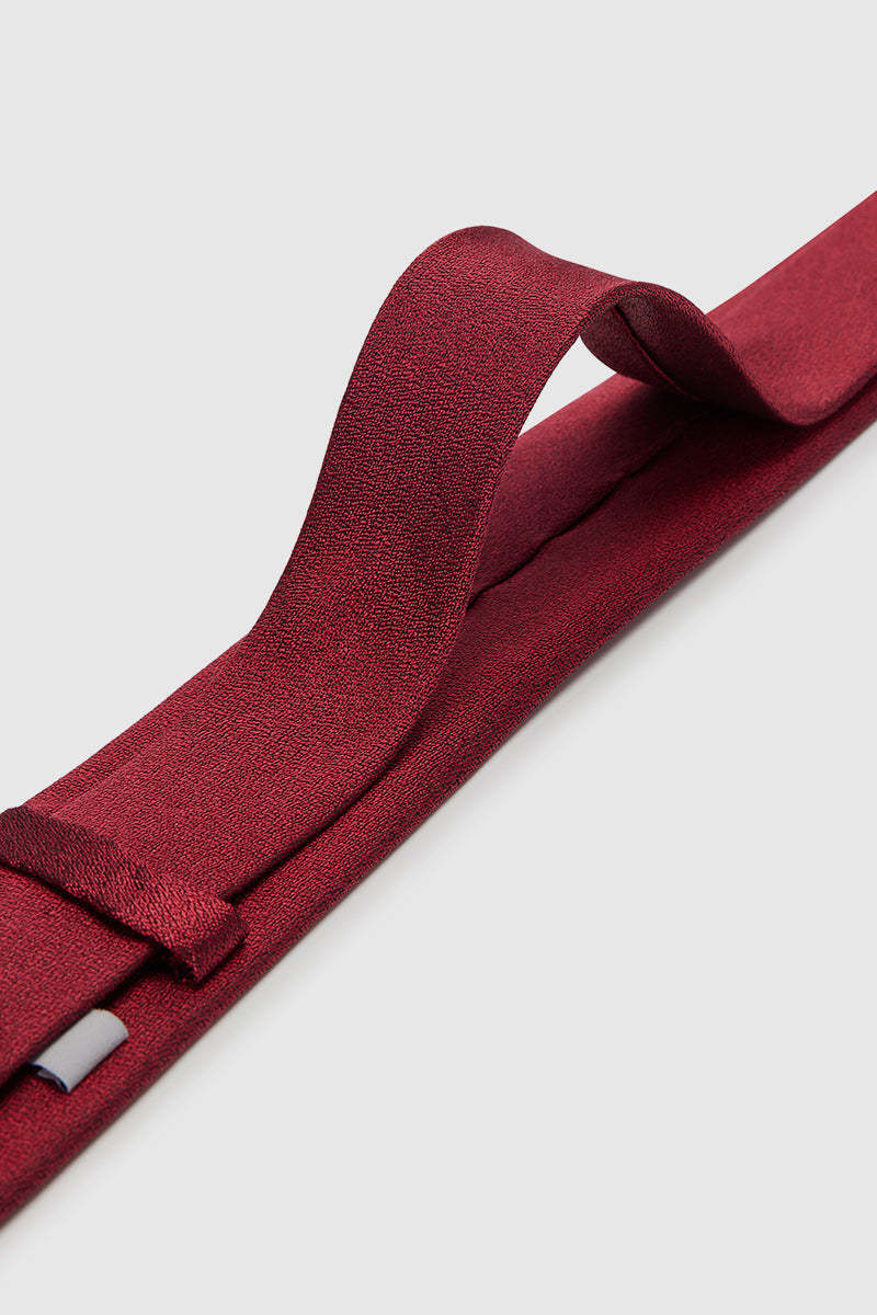 Red Cashmere Silk Necktie-OWN DREAM Shirts