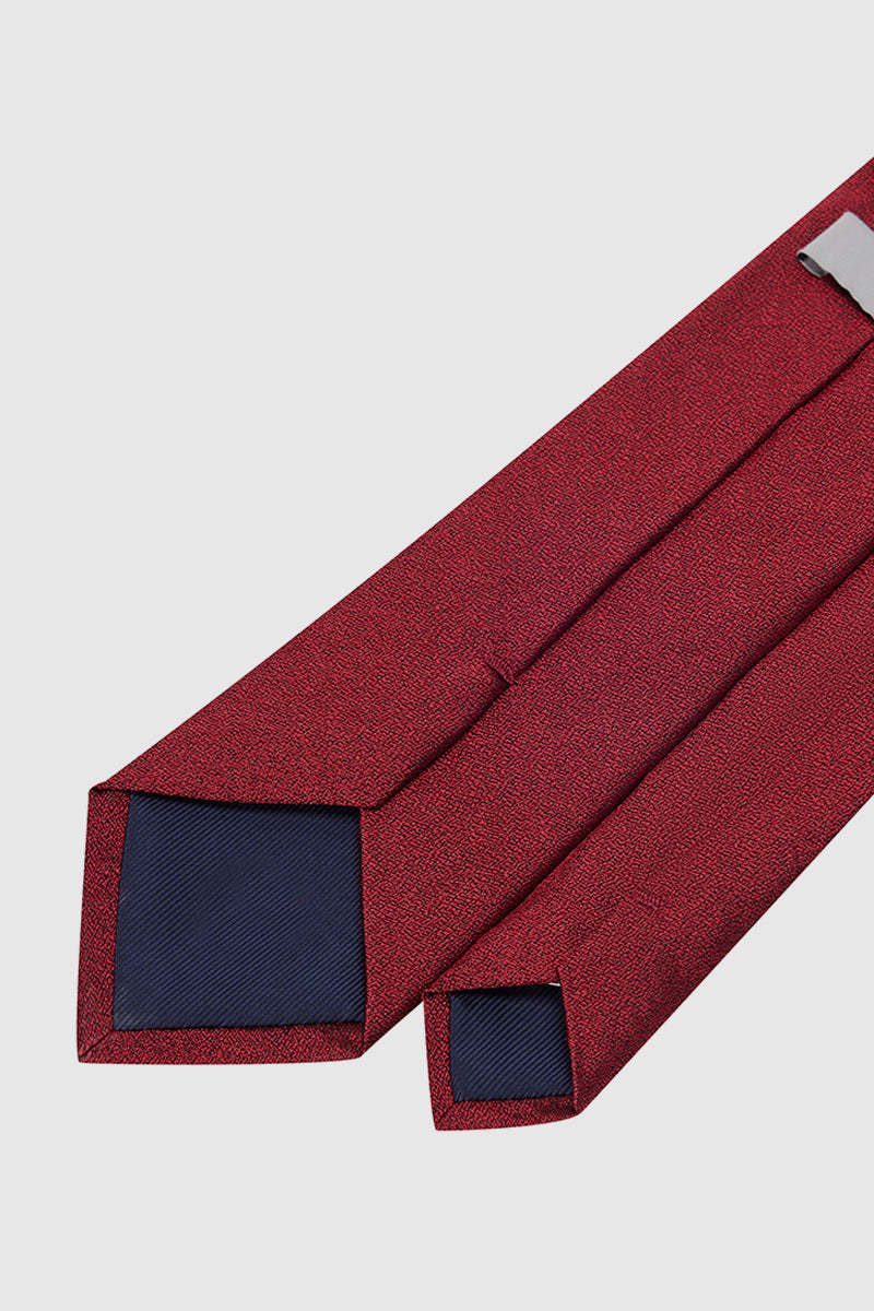 Red Cashmere Silk Necktie-OWN DREAM Shirts