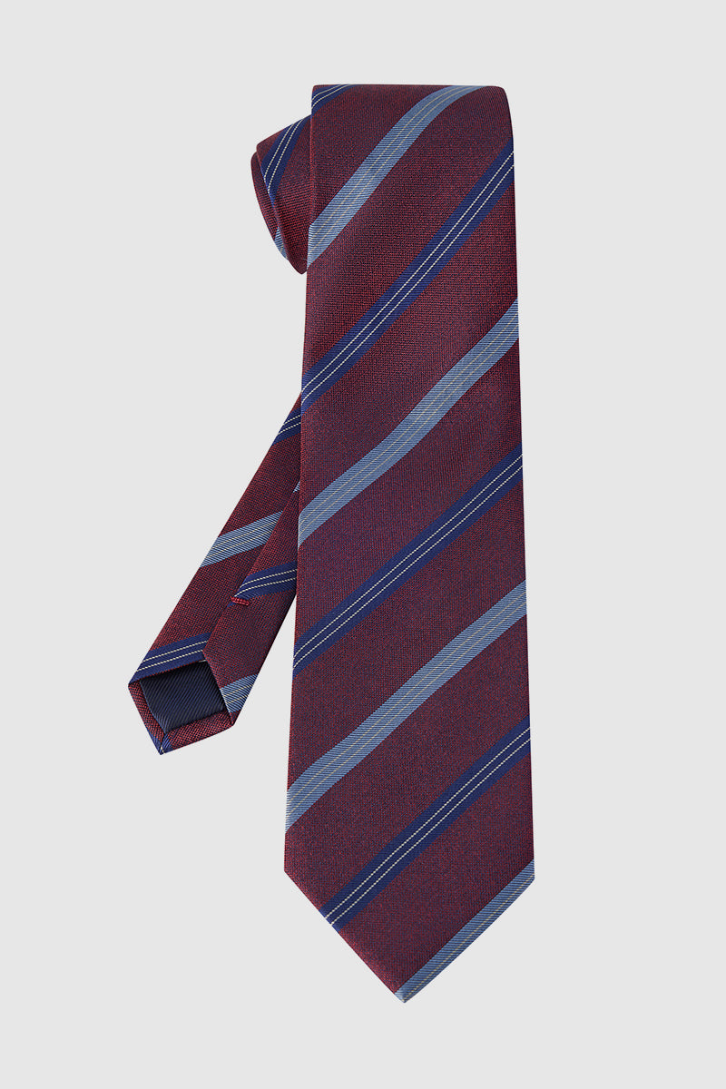 Red Striped Silk Necktie-OWN DREAM Shirts