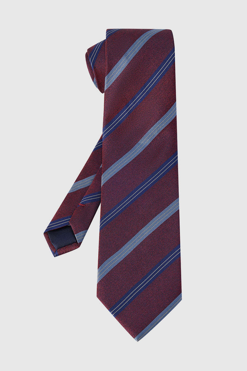 Red Striped Silk Necktie-OWN DREAM Shirts