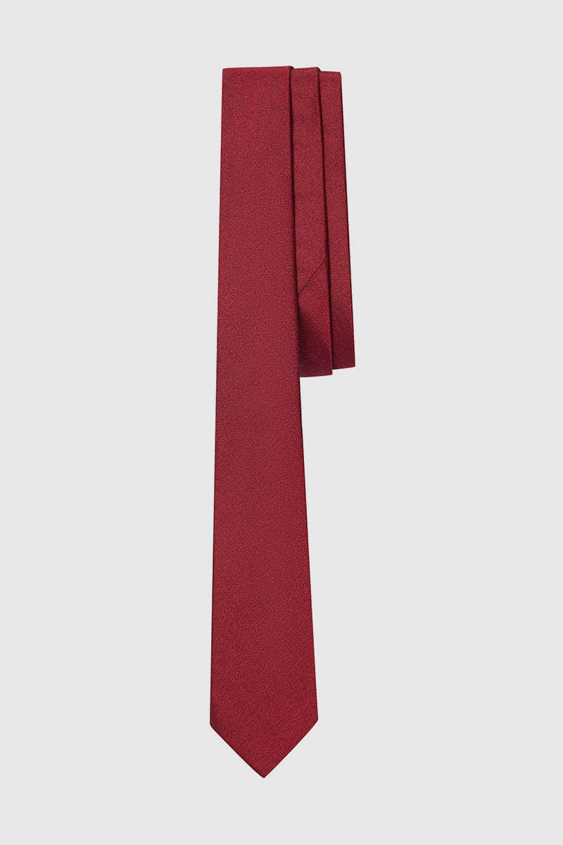 Red Cashmere Silk Necktie-OWN DREAM Shirts