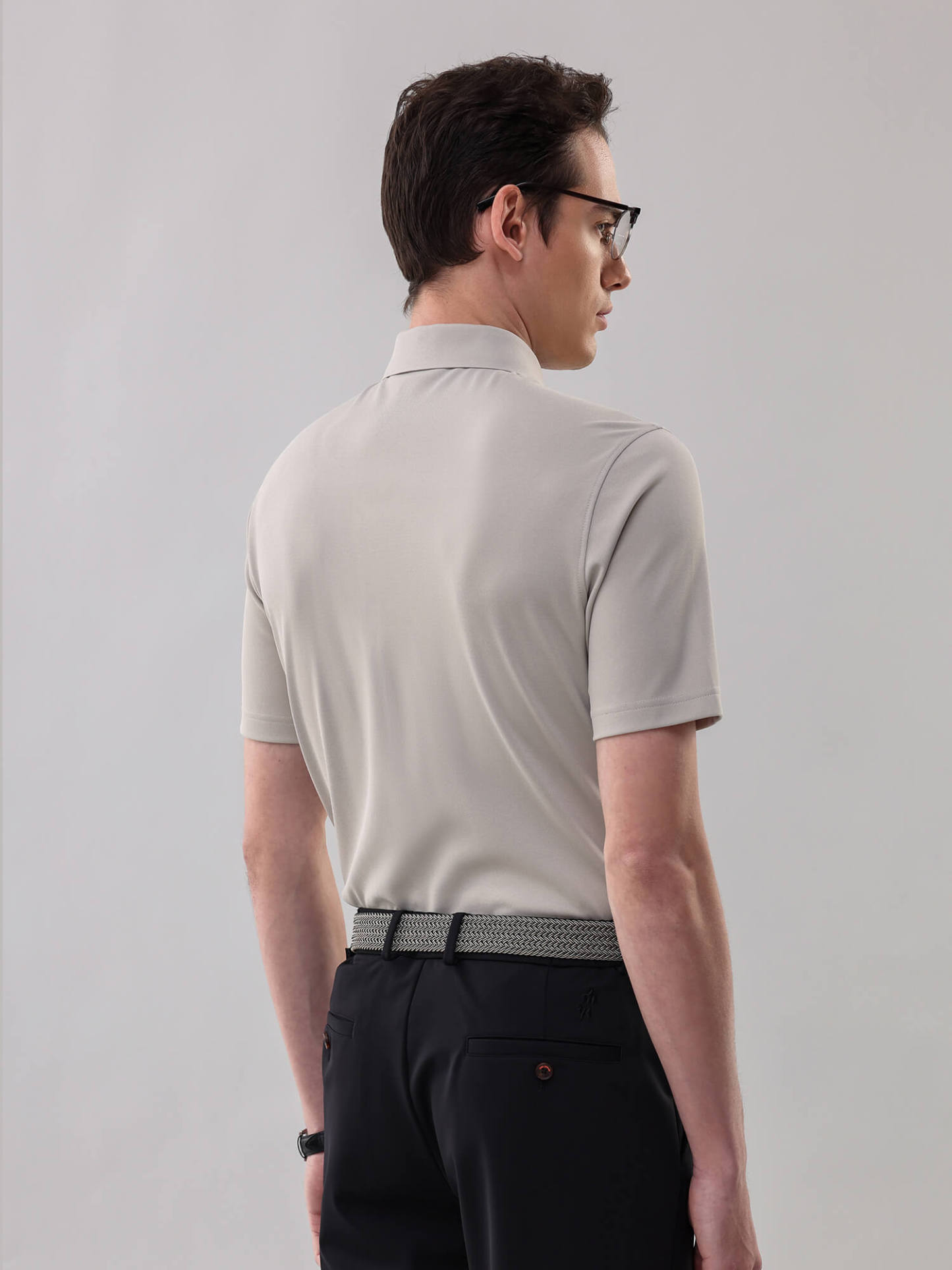 Mineral Gray High-Stretch Polo