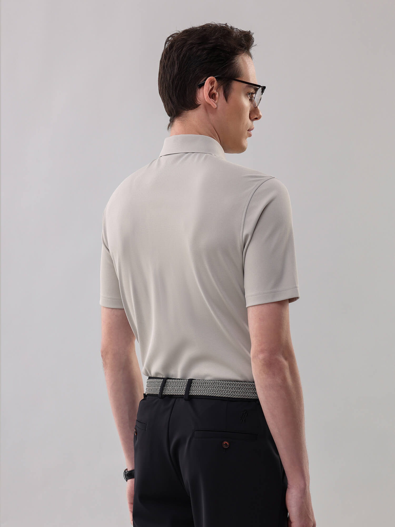 Mineral Gray High-Stretch Polo
