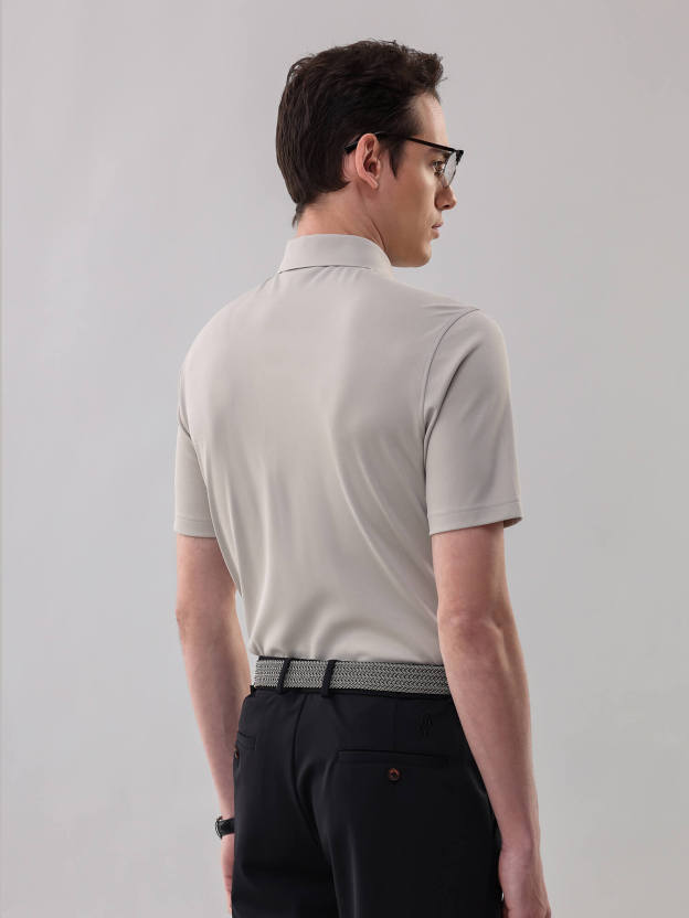 Mineral Gray High-Stretch Polo