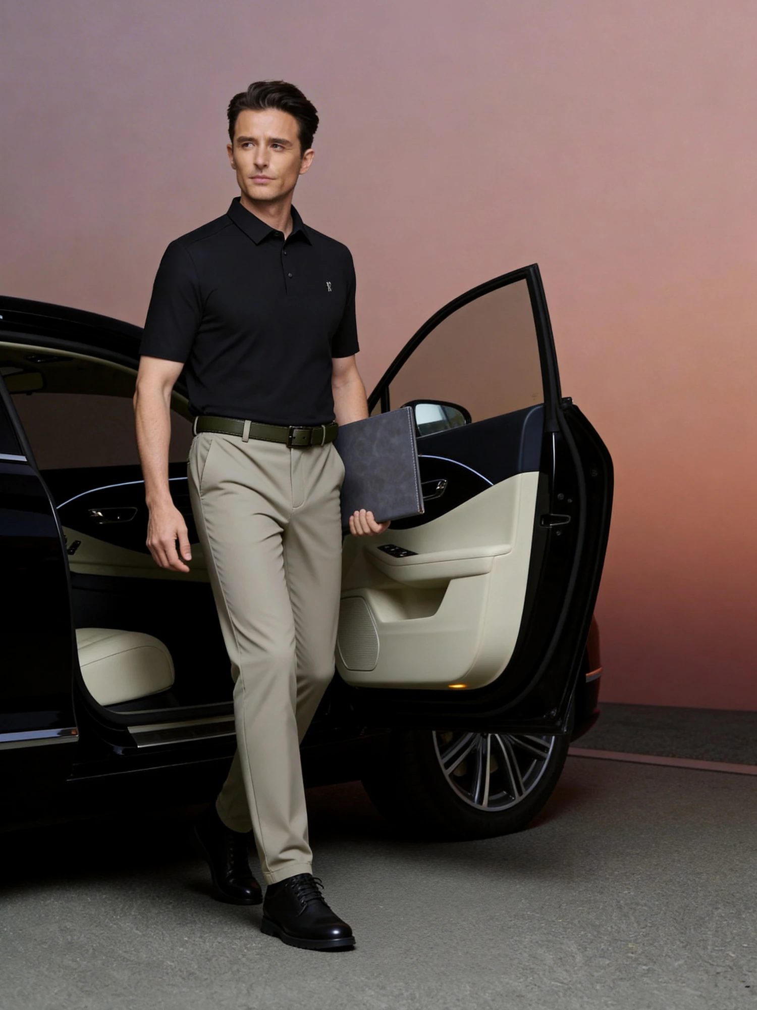 Deep Navy Stretch Polo