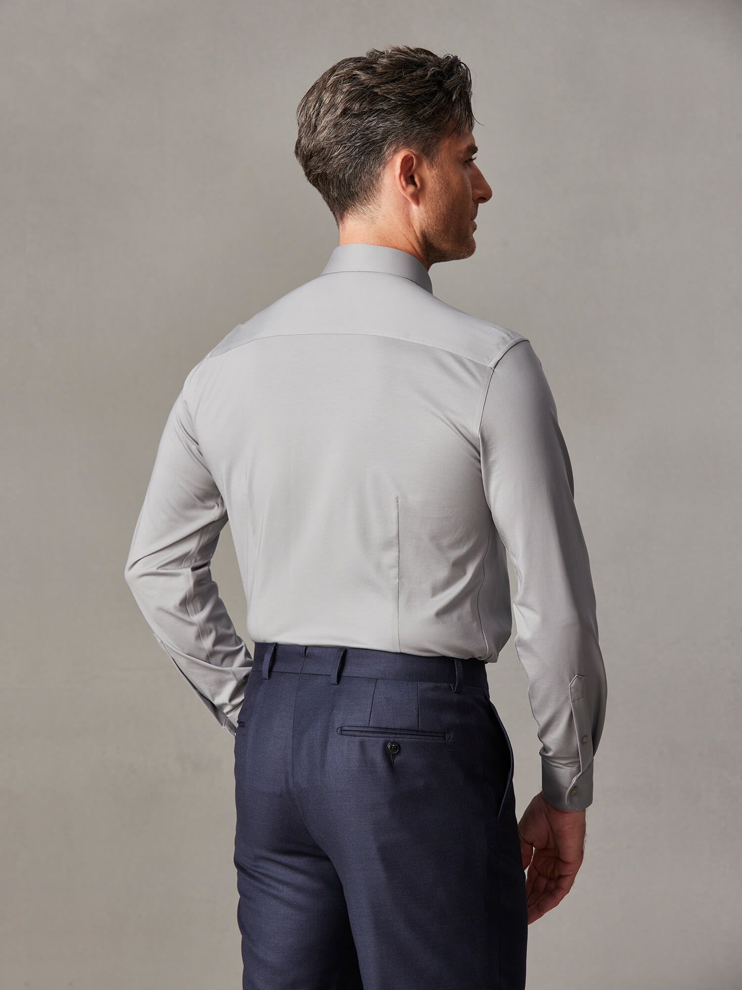 Silver Dragon Grey High Stretch Shirt-Own Dream Shirts-Dress Shirts for Men