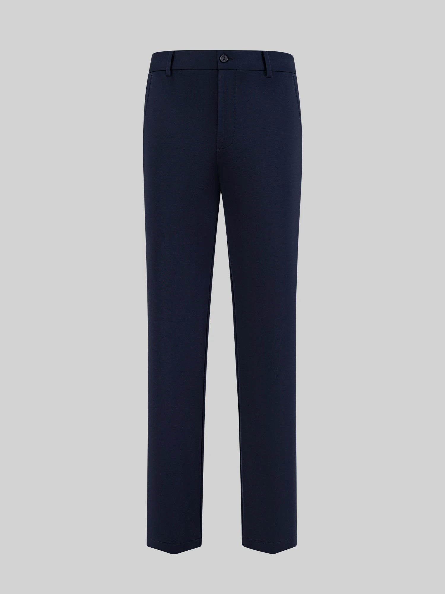 Starfield Navy Silk Wool Stretch Casual Pants