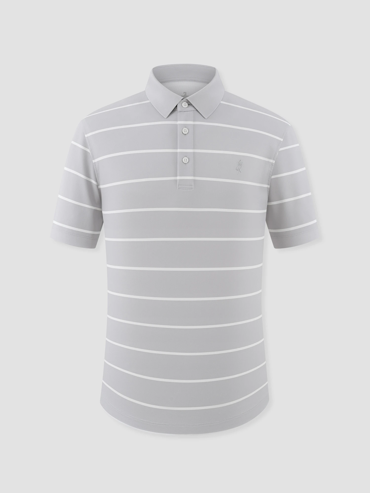 Soft Cloud Gray Stripe Stretch Polo