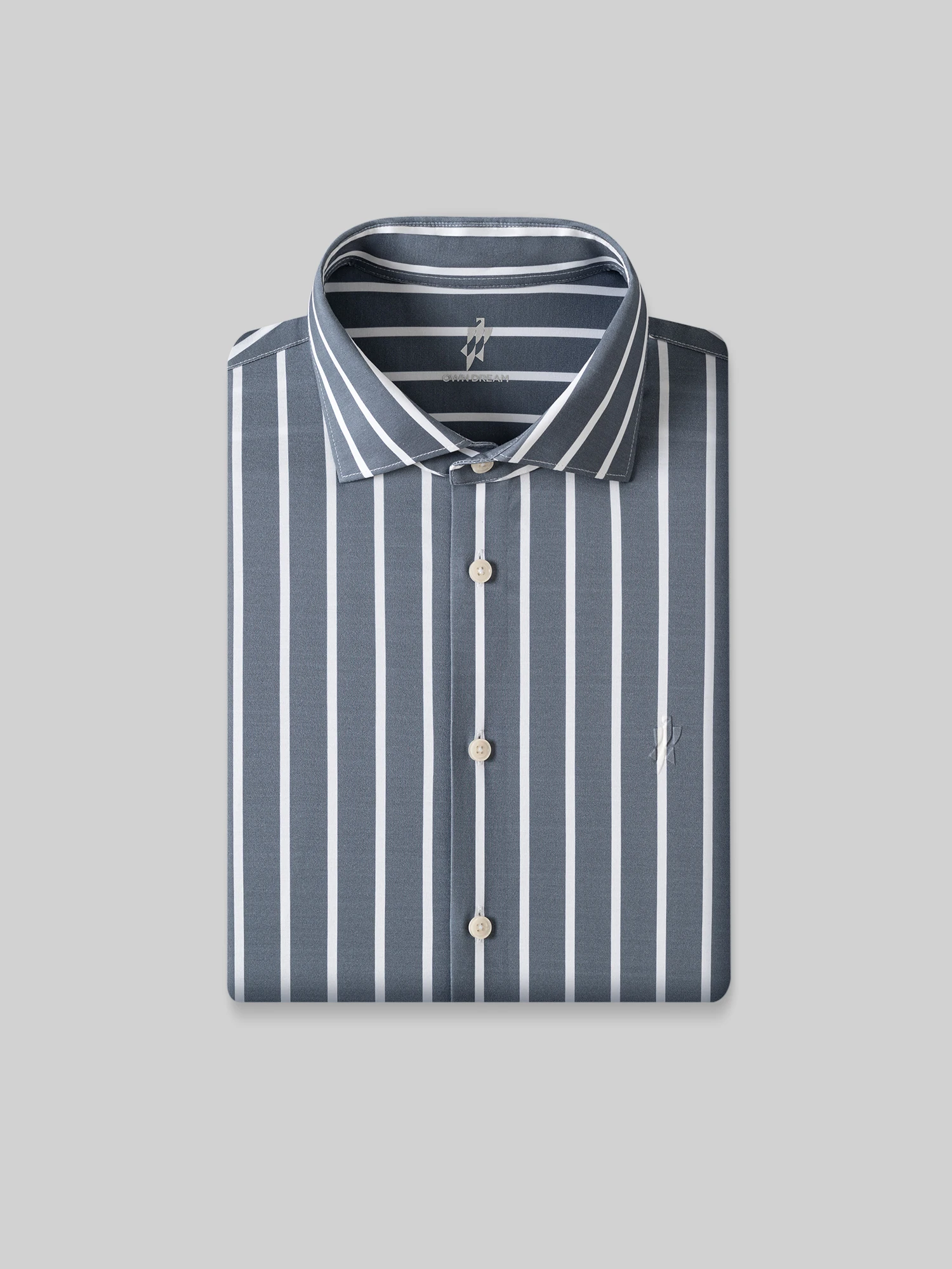 Mist Blue Stripe Stretch Shirt