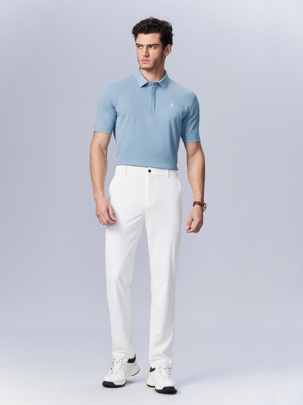 ‌Icy Light Blue High-Stretch Polo