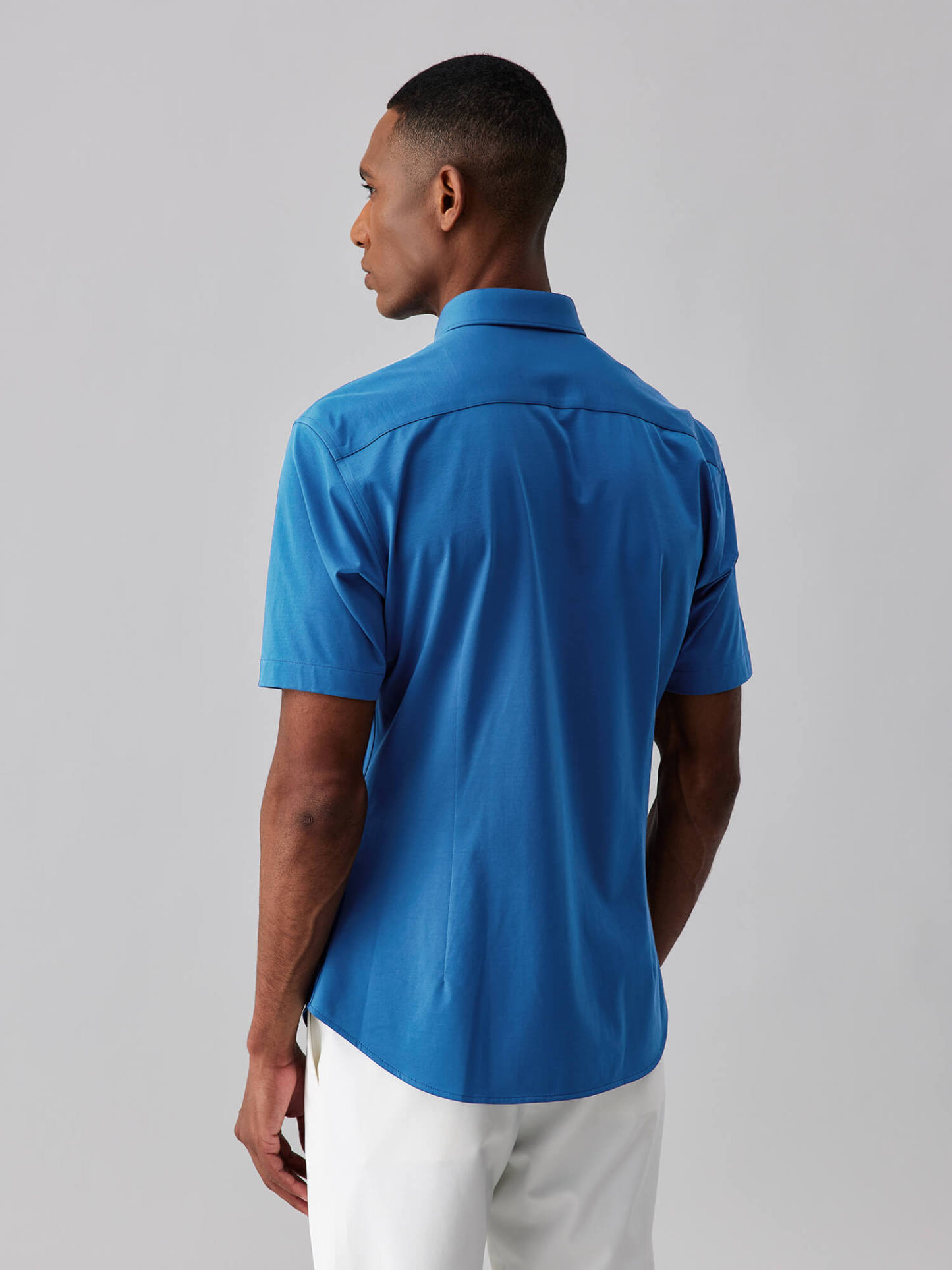 Jade J30 Crystal Blue High-Stretch Short-Sleeve Shirt