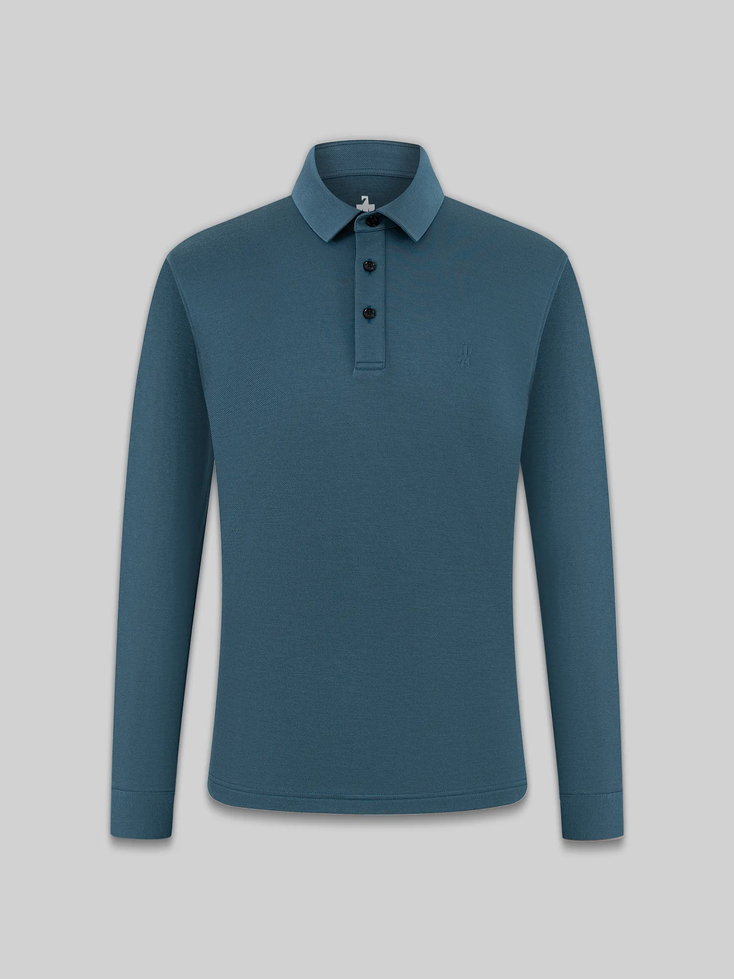WarmTech Max Ocean Blue Silk Cashmere Stretch Polo