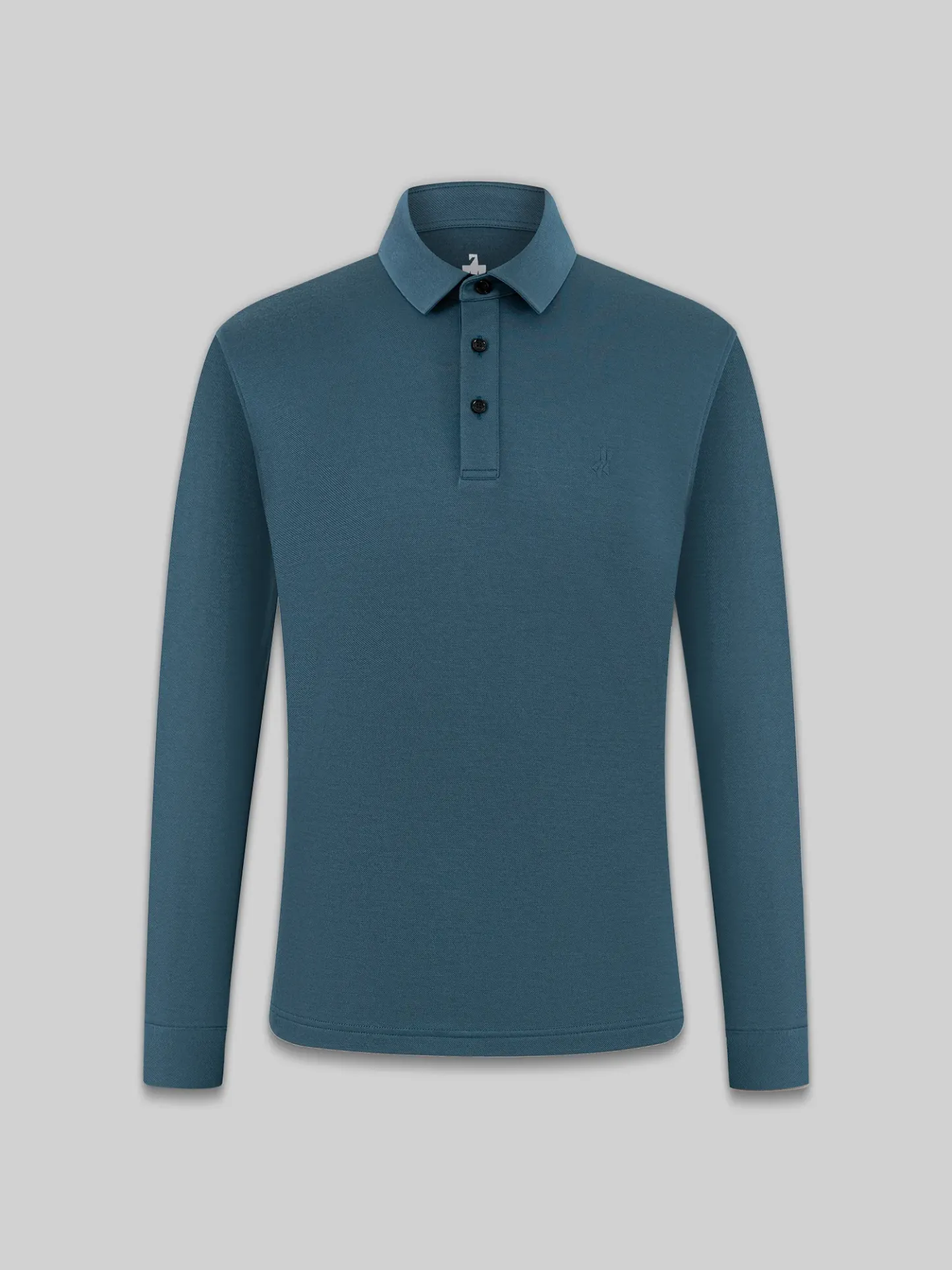 WarmTech Max Ocean Blue Silk Cashmere Stretch Polo