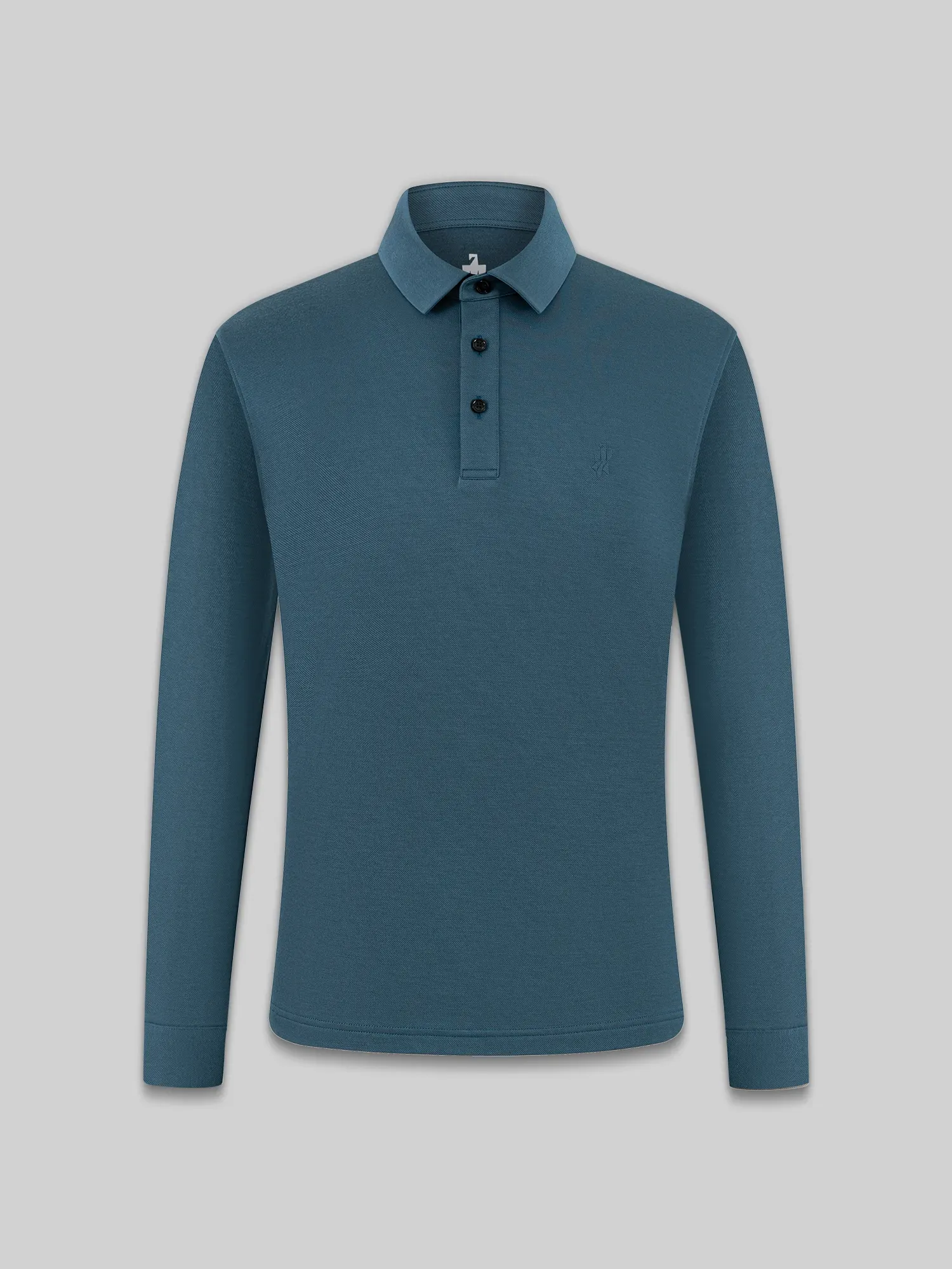 WarmTech Max Ocean Blue Silk Cashmere Stretch Polo