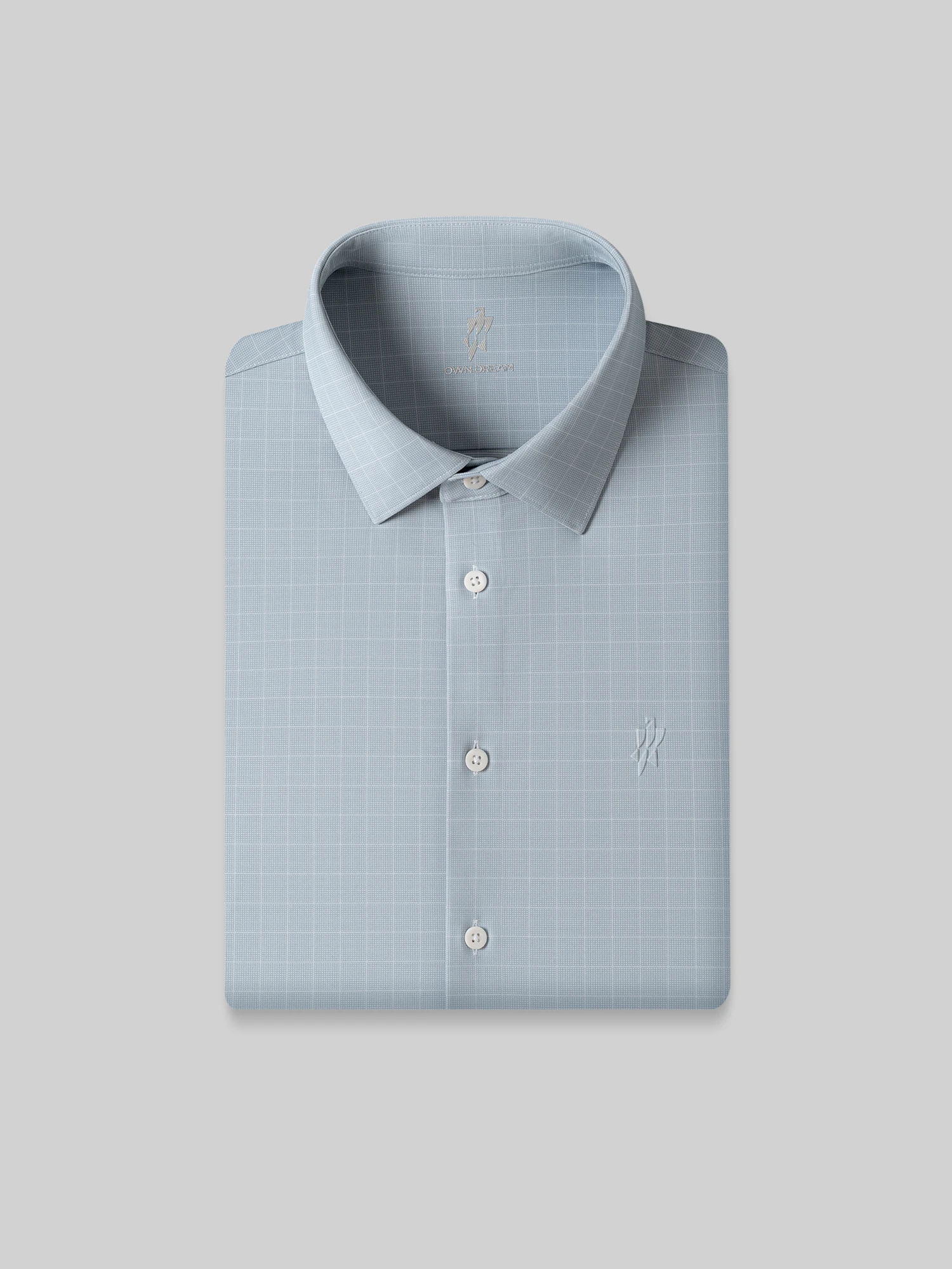 Snow Gray Stripe Stretch Shirt