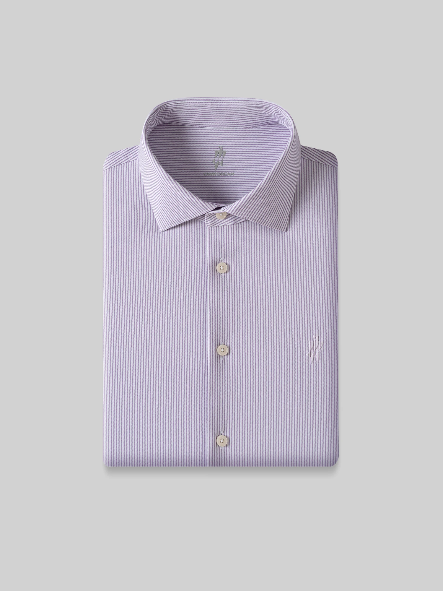 Mauve Stripe Stretch Shirt