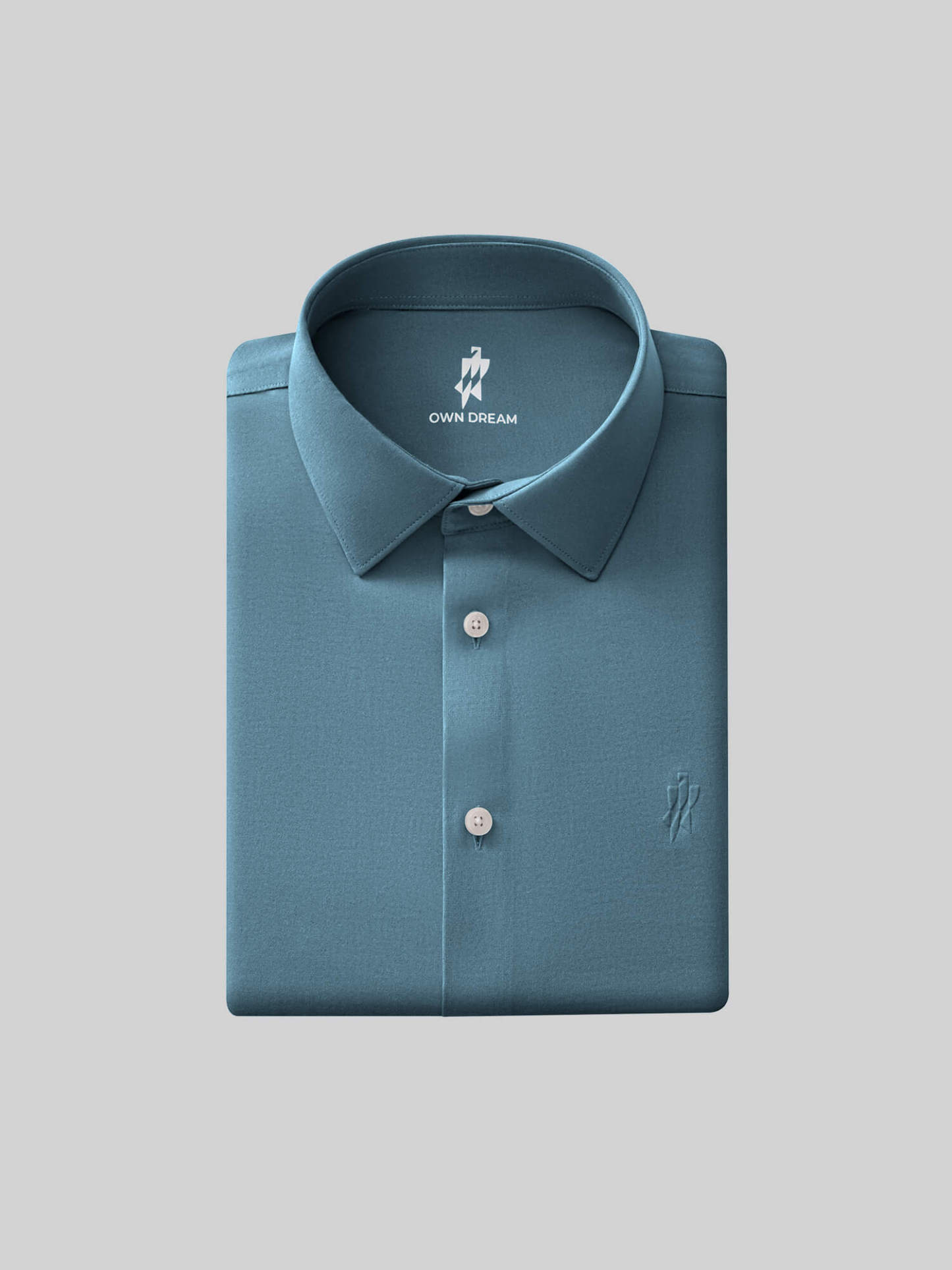 Fog Blue Pima Cotton High-Stretch Dress Shirt-Own Dream Shirts-Dress Shirts for Men