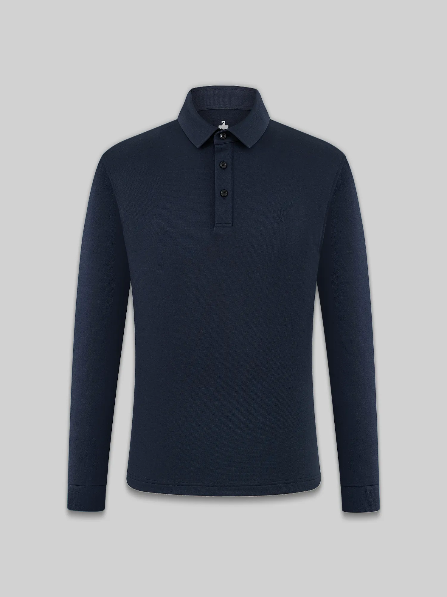 WarmTech Max Navy Blue Silk Cashmere Stretch Polo